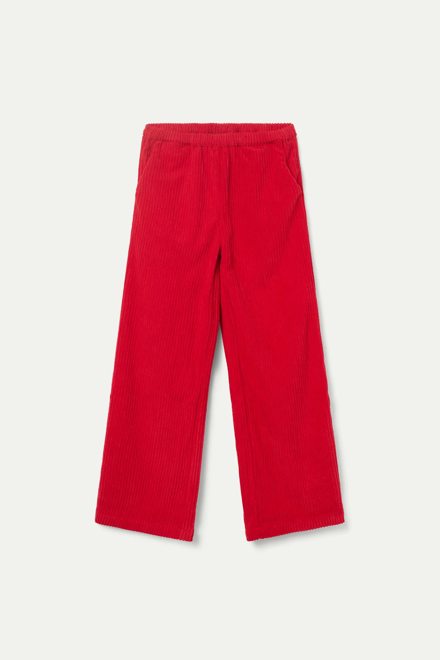 Pantalón de niña de pana rojo