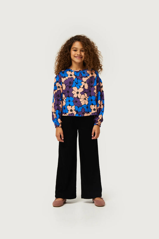 Camille floral print girl's top