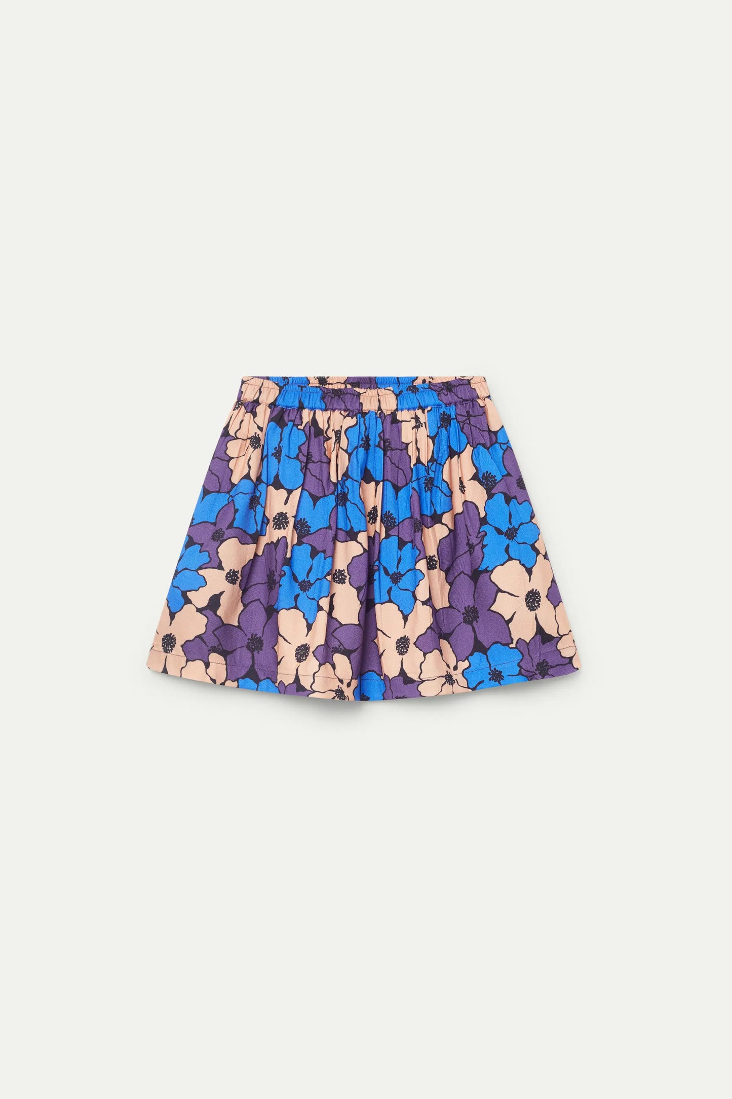 Camille floral print girl's short skirt