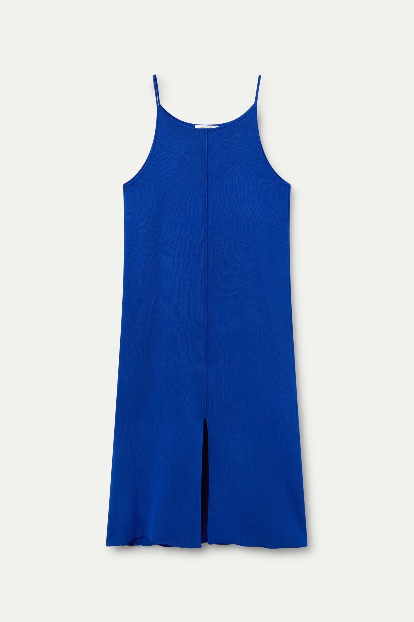 Vestido midi punto fino azul