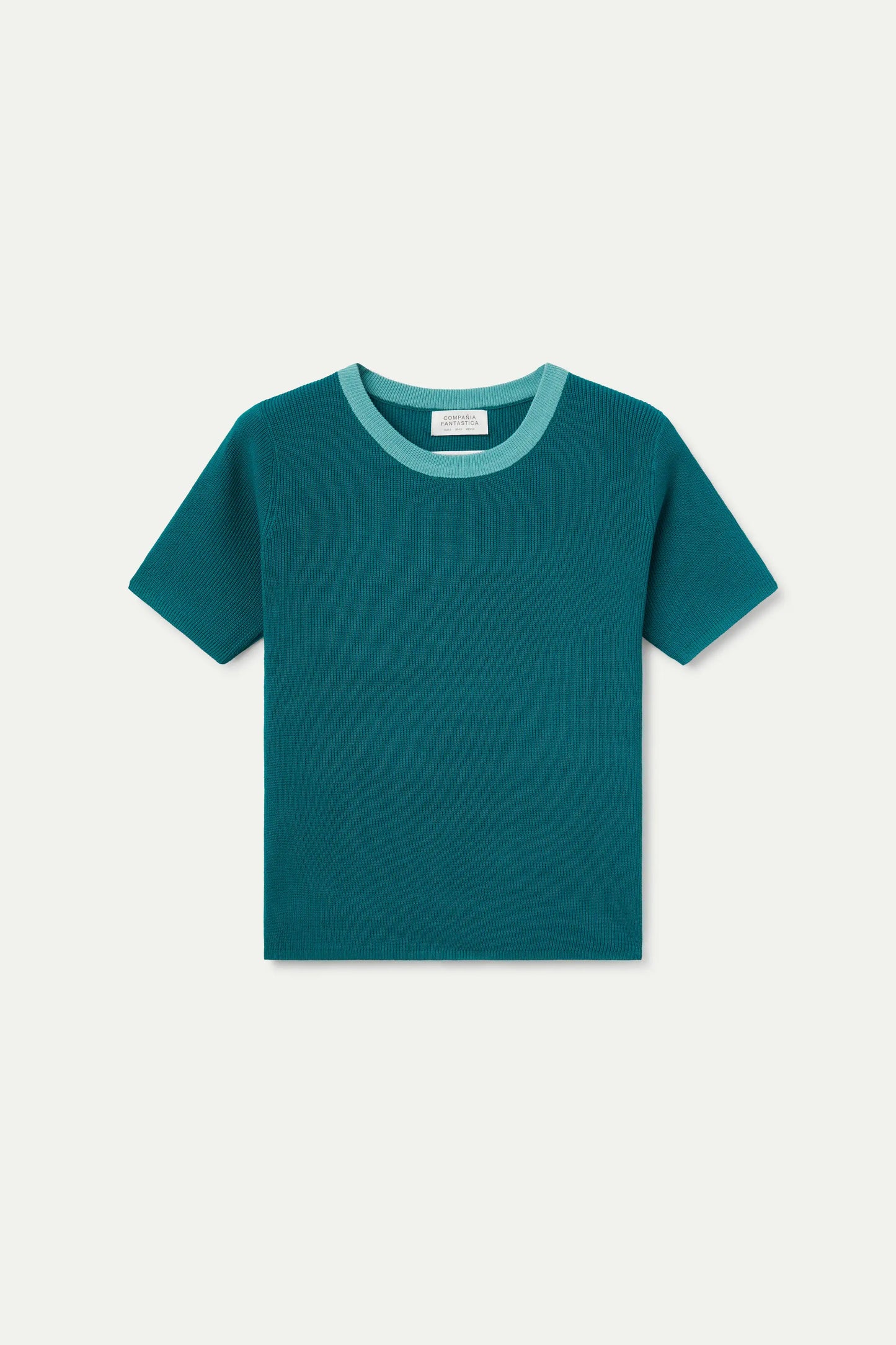 Green short sleeve knit top