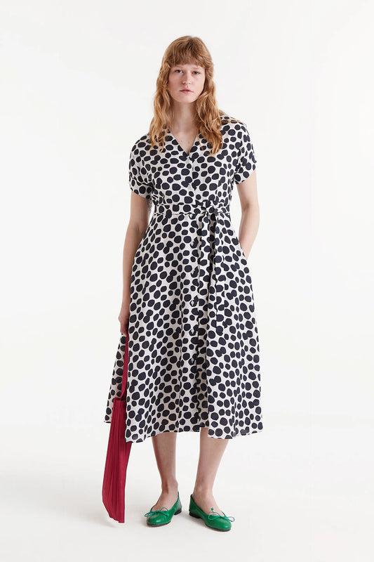 Terrazzo print midi dress