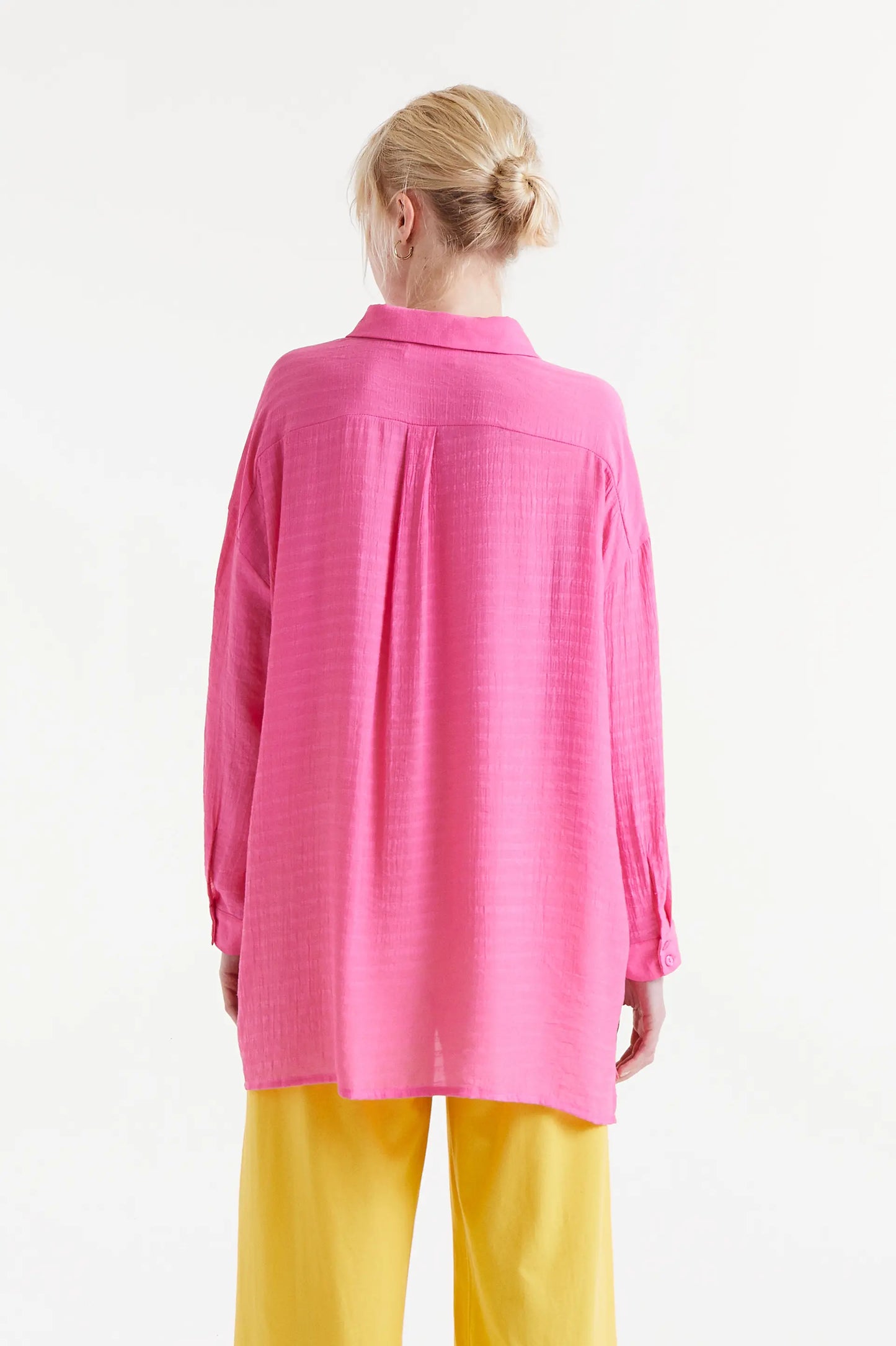 Camisa oversize fluida rosa