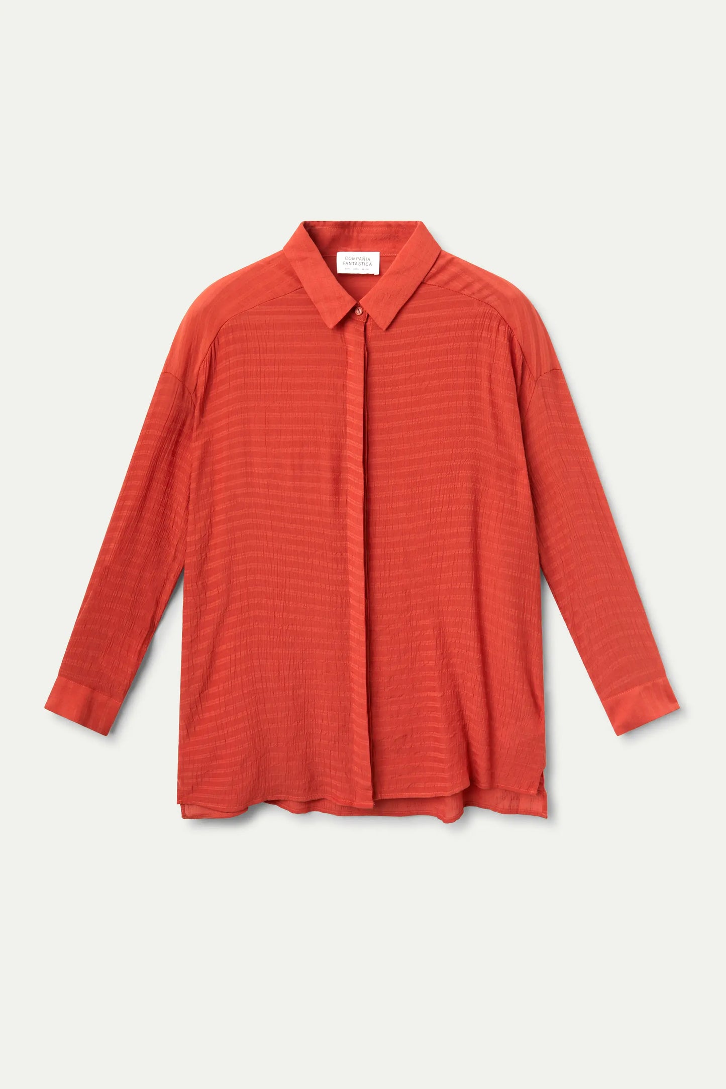 Orange fluid oversize shirt