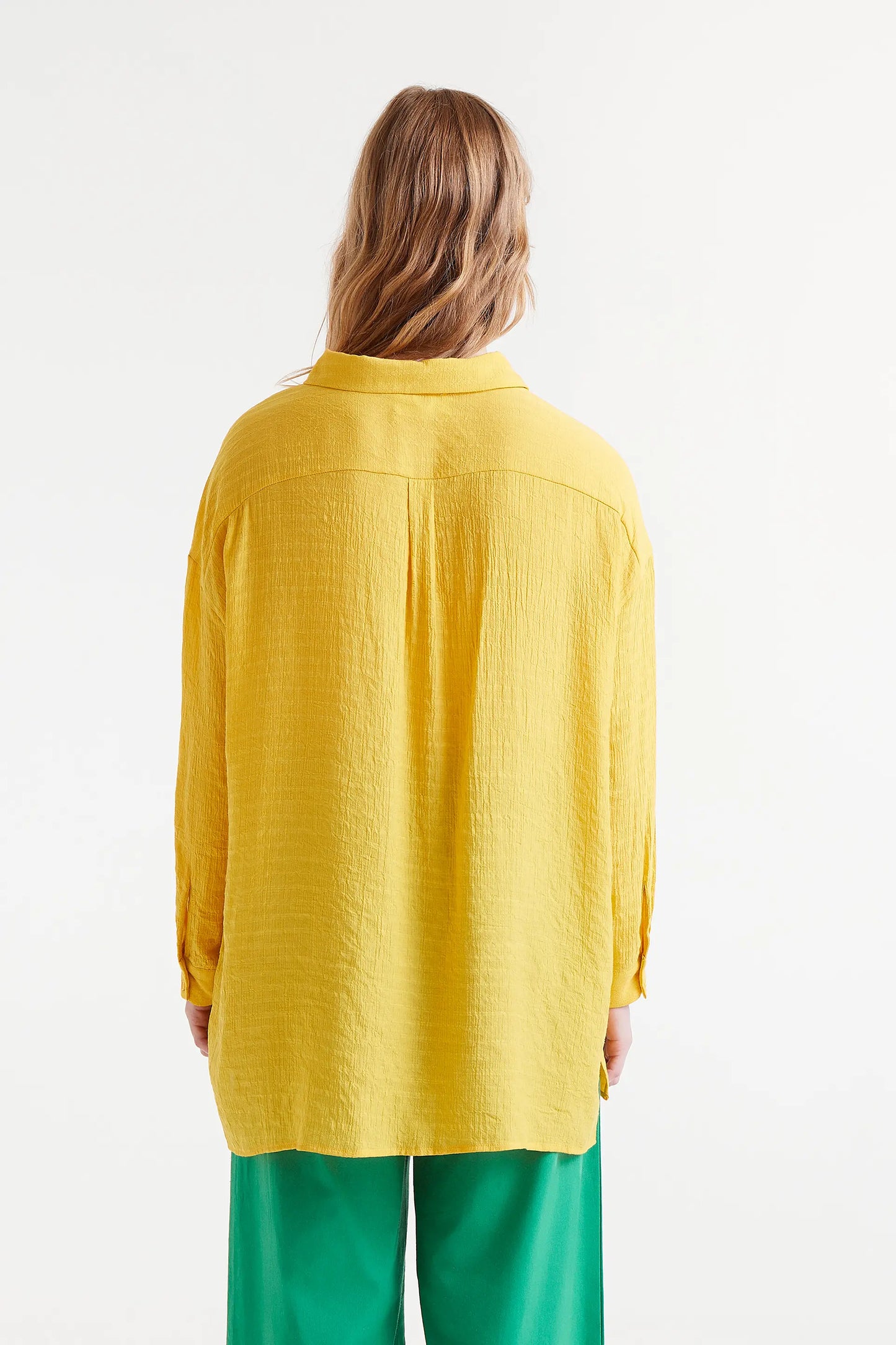 Yellow fluid oversize shirt