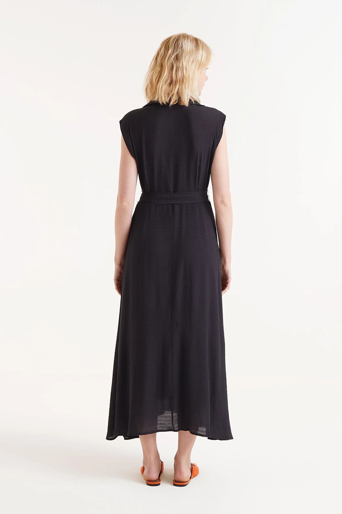 Long flowing black dress