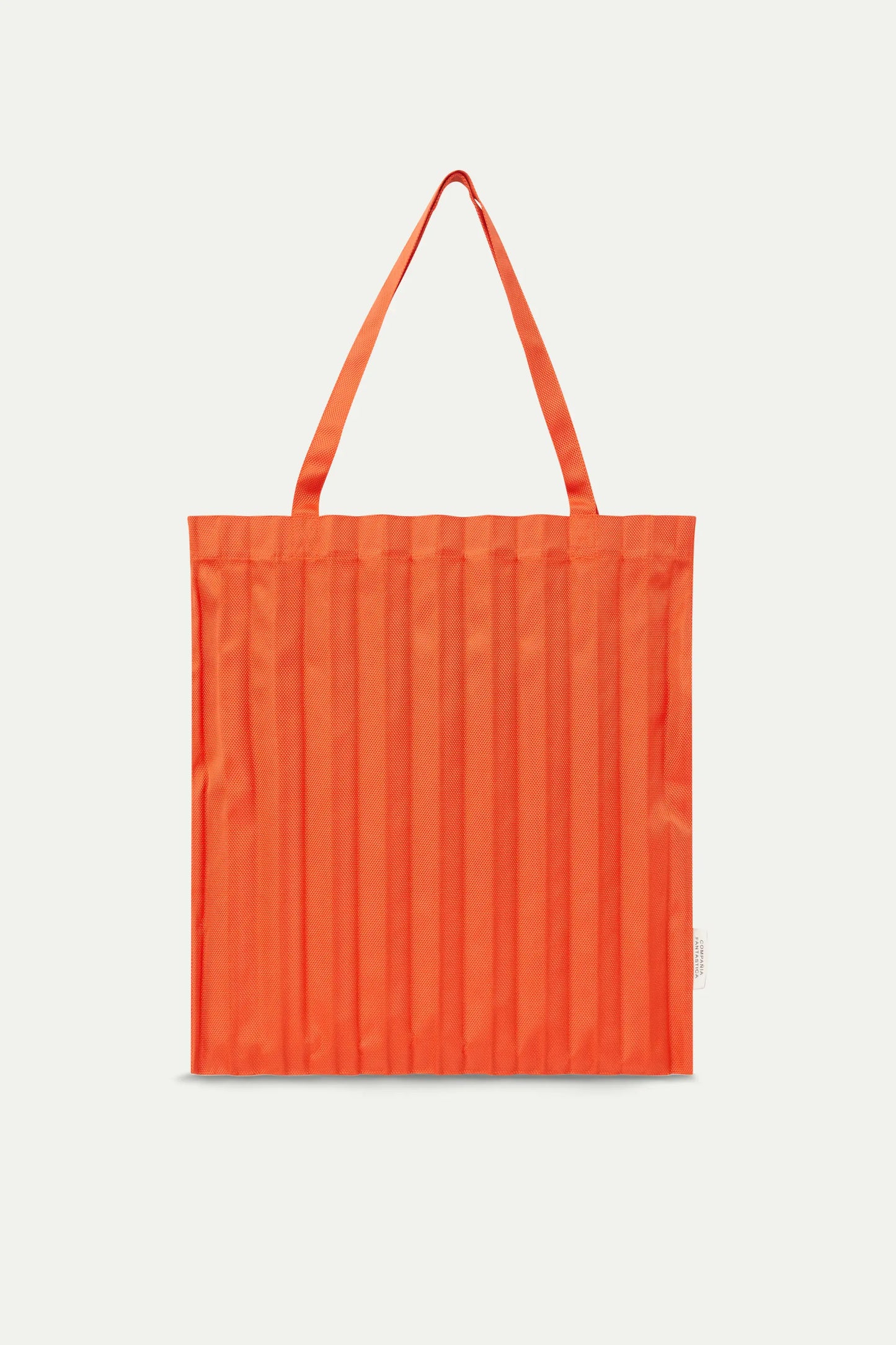 Orange pleated shoulder bag