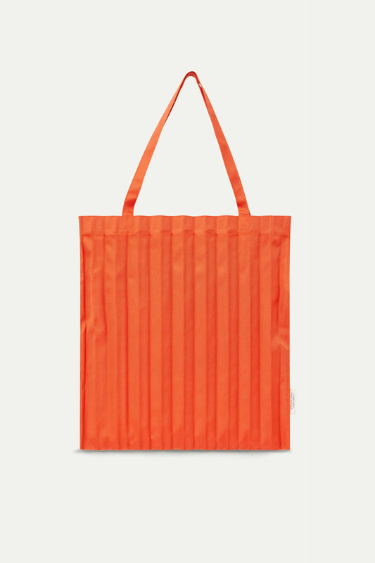 Bolso de hombro plisado naranja