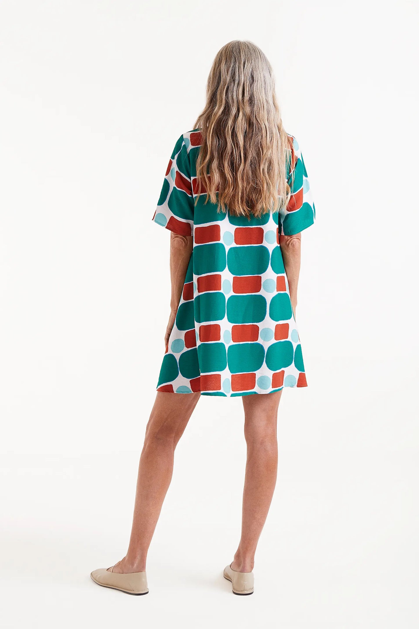 Pepper Mint Printed Short Dress