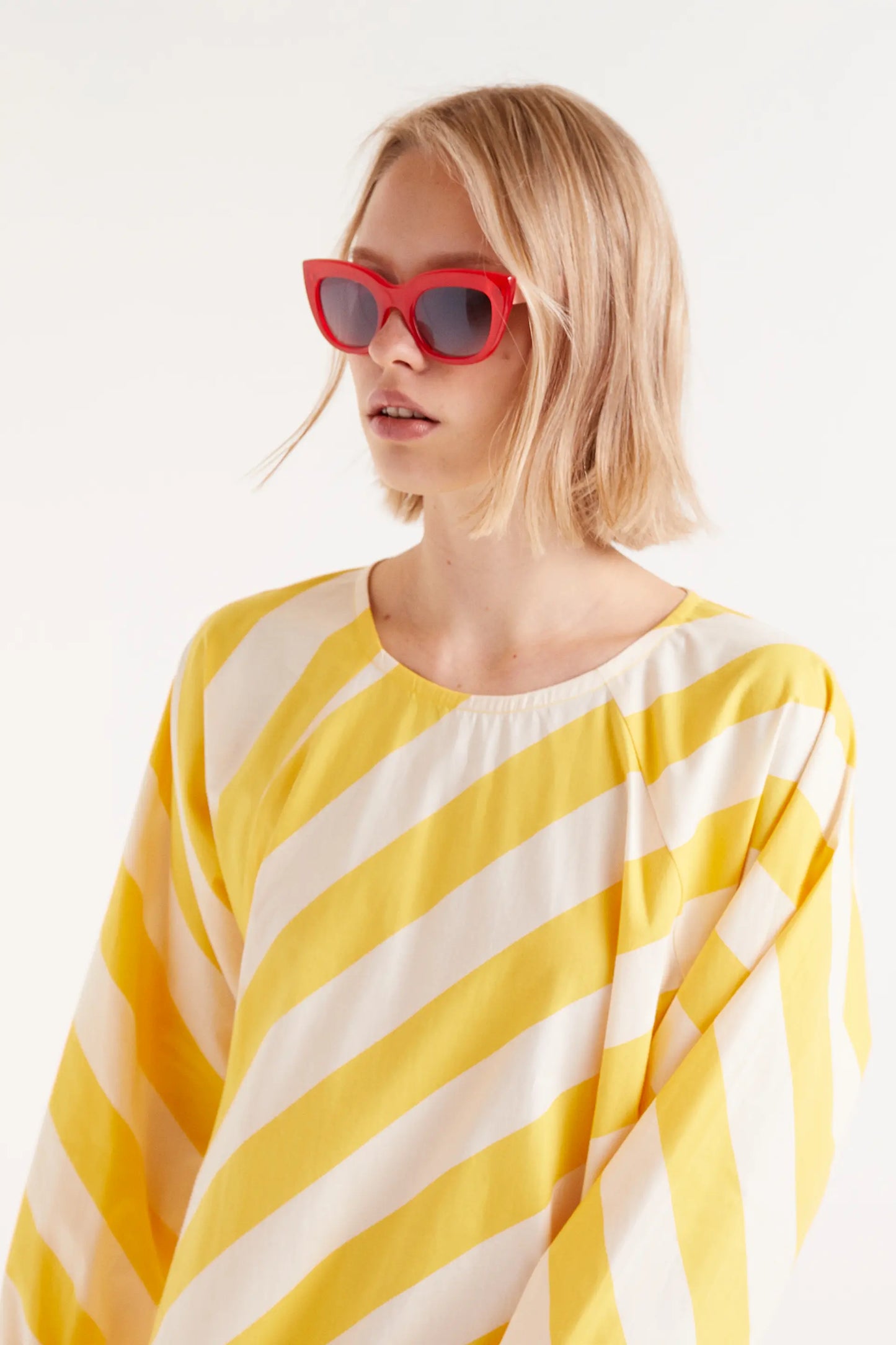 Short yellow striped dress