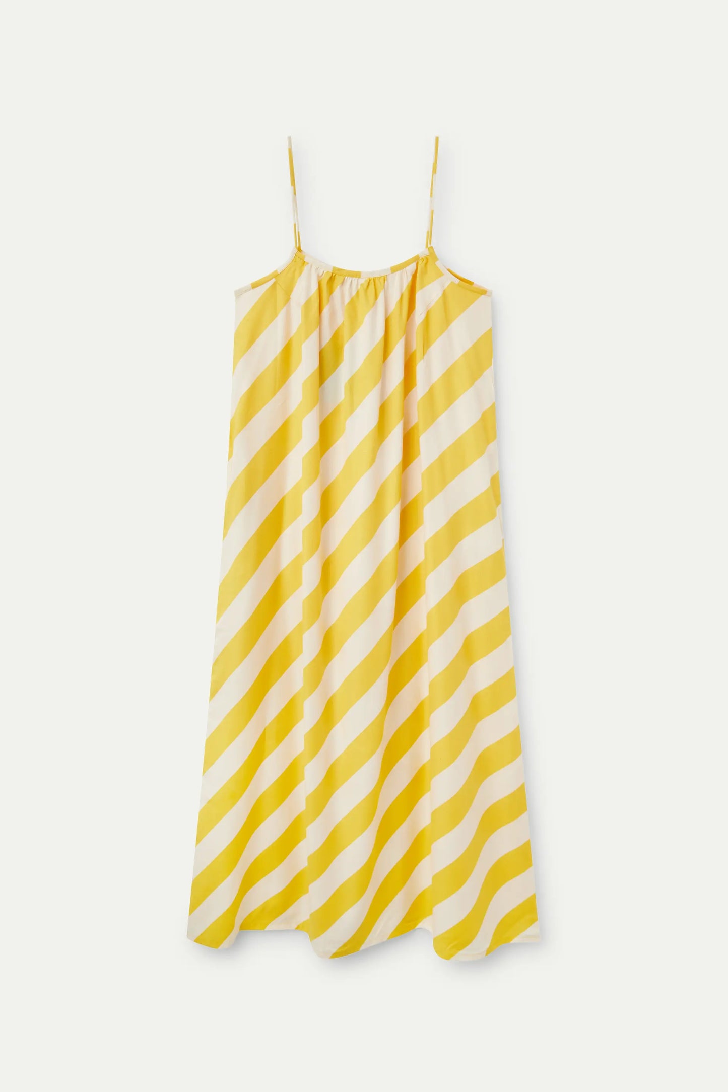 Long yellow striped dress