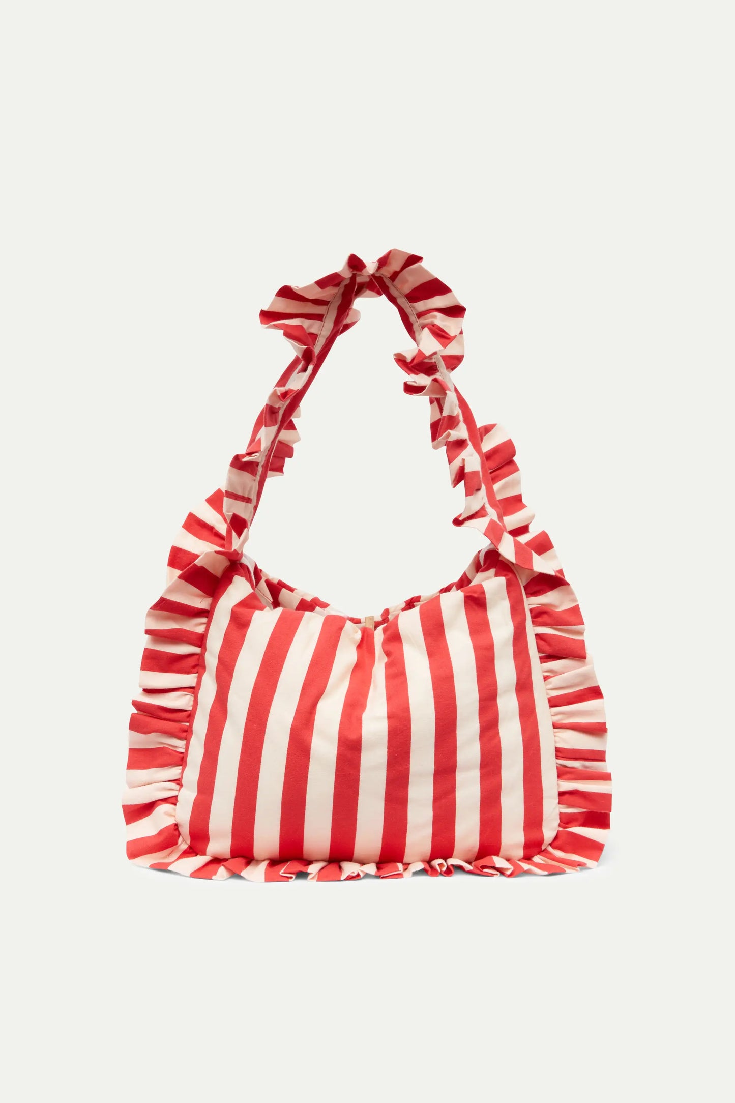 Bolso de hombro estampado rayas rojas