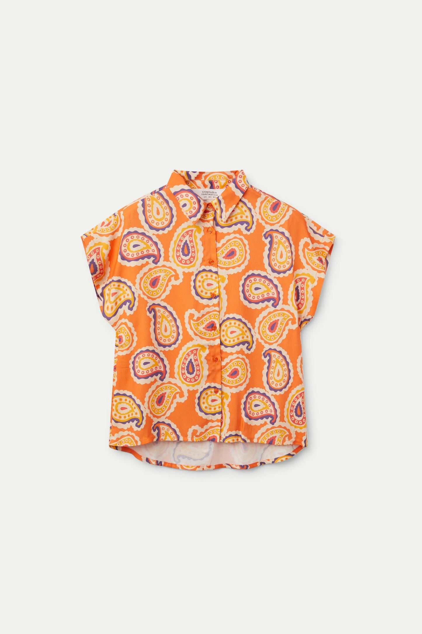 Short sleeve shirt with Ameba print