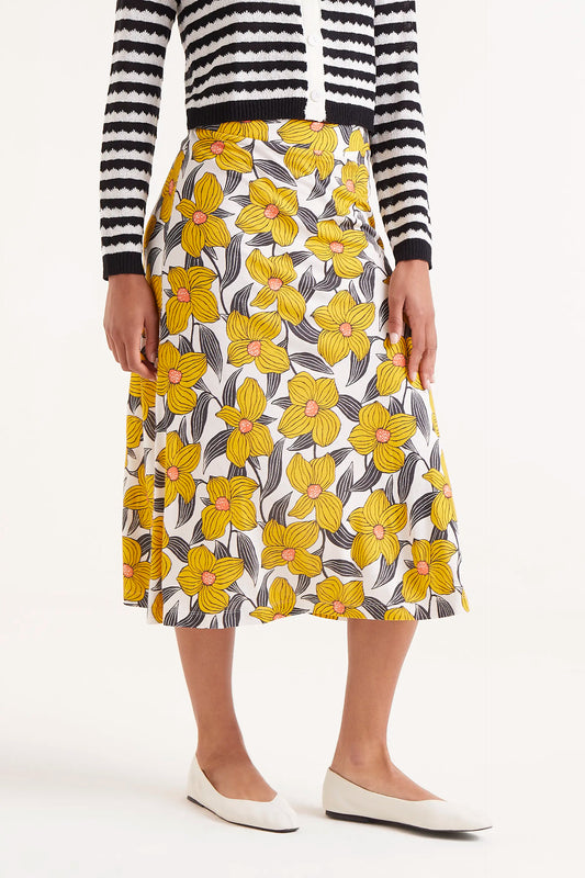 Narciso floral print midi skirt