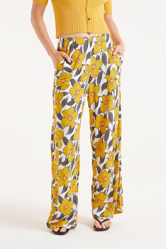 Narciso floral print long trousers