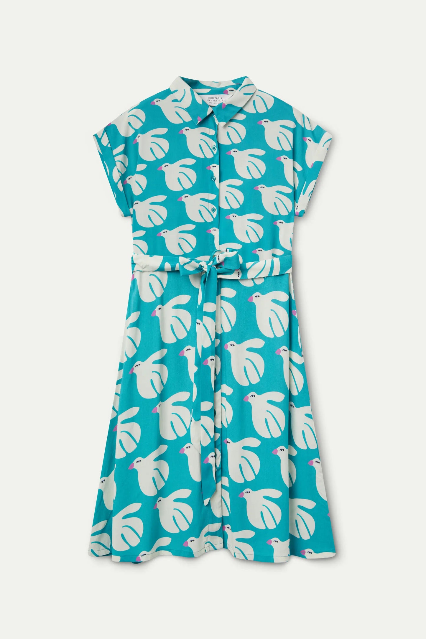 LENZING™ ECOVERO™ Rayon Midi Dress con stampa colomba