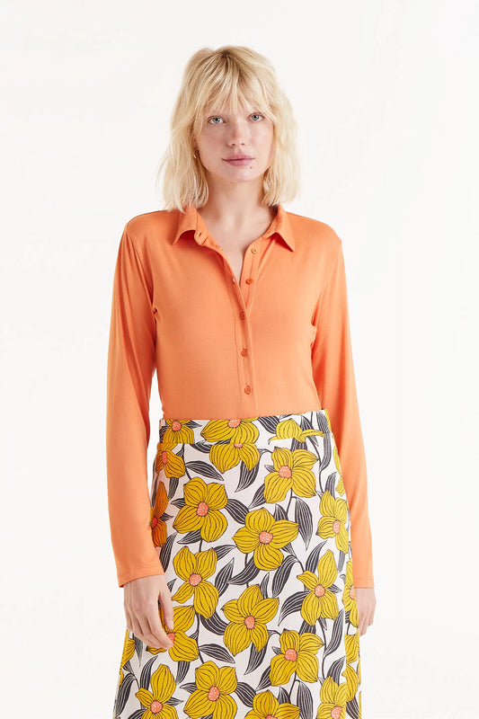 Camisa ajustada naranja