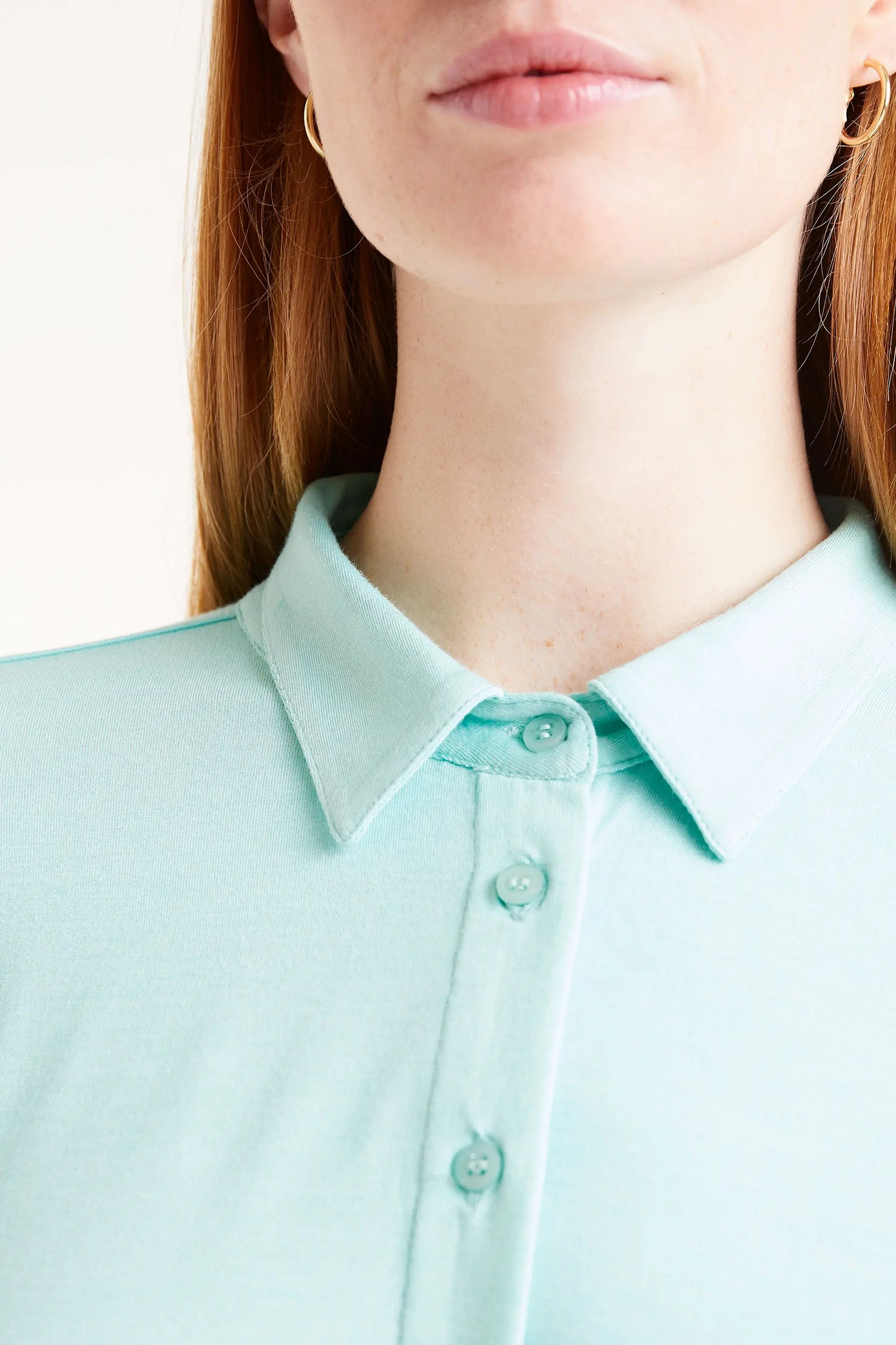 Blue fitted shirt