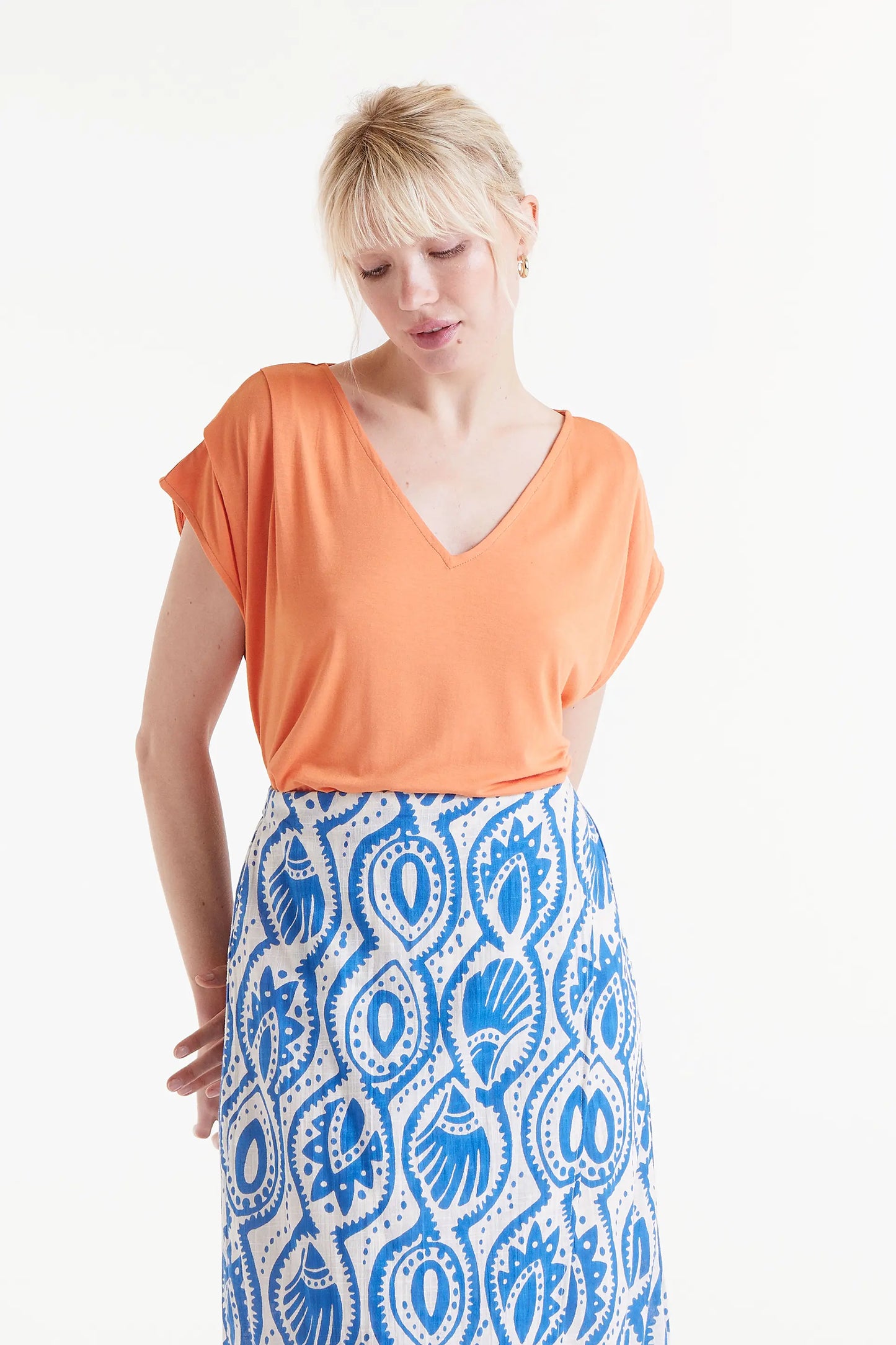 Orange short sleeve top