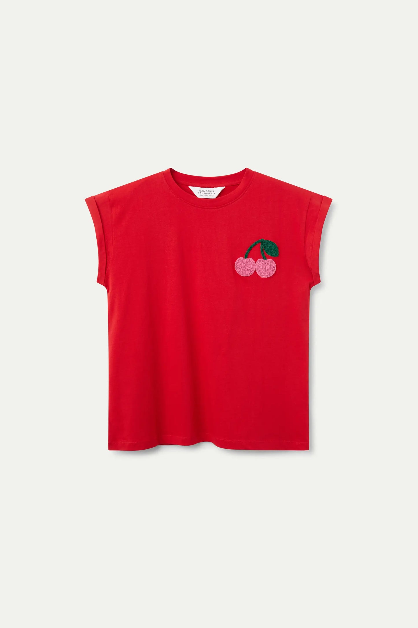 Camiseta con estampado de cerezas