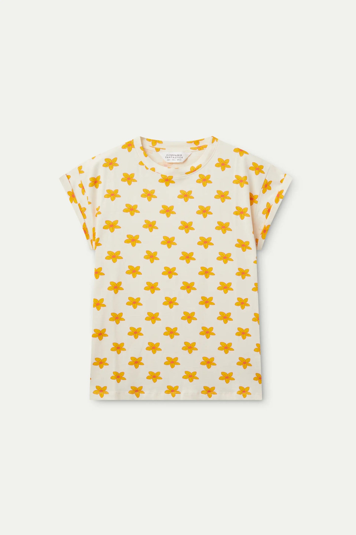 Camiseta con estampado de flores