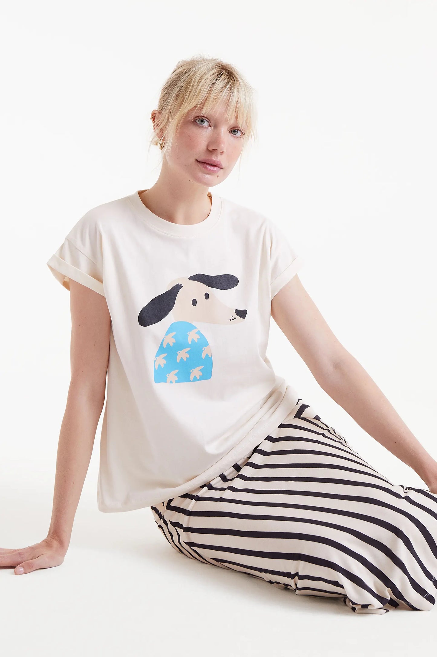 Dove dog print t-shirt