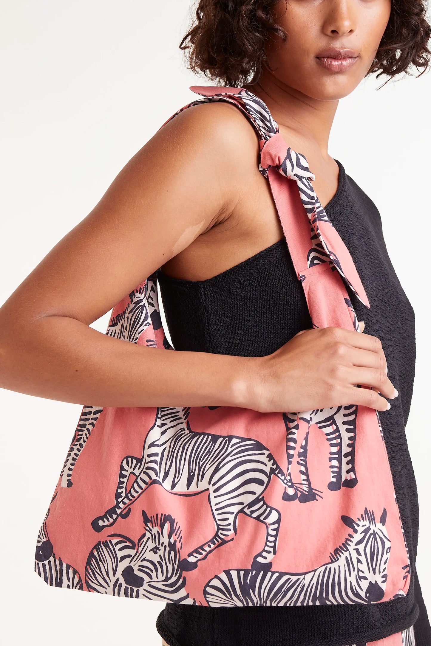 Zebra print shoulder bag