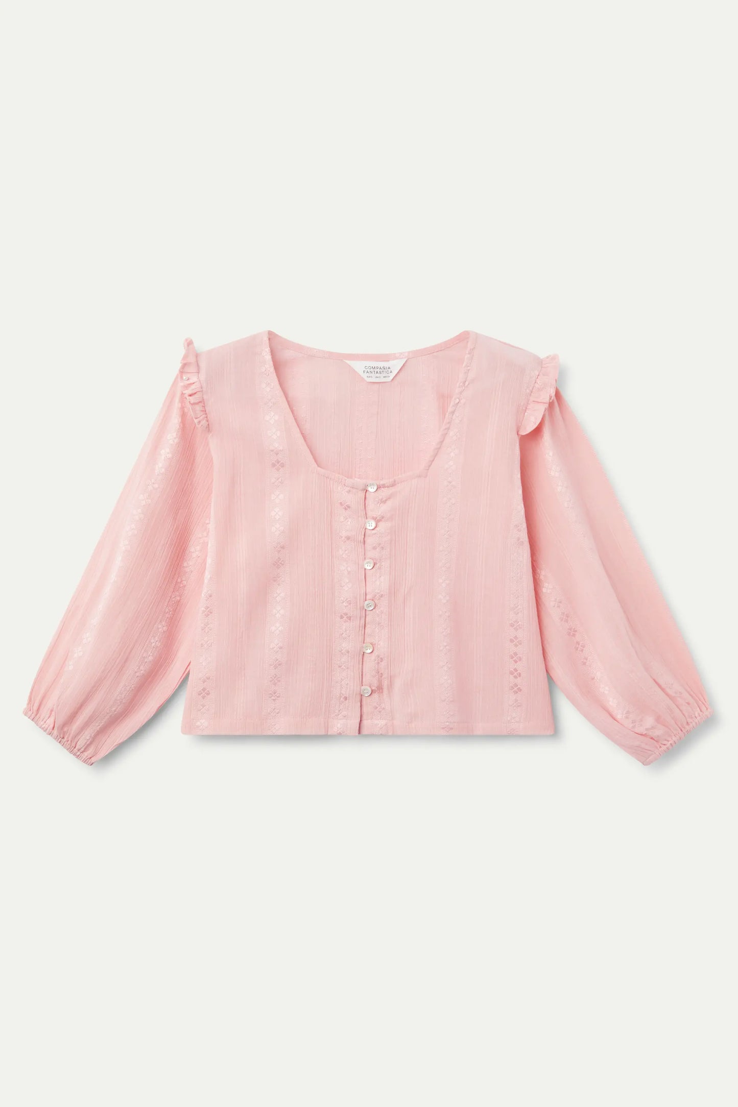 Top escote cuadrado rosa