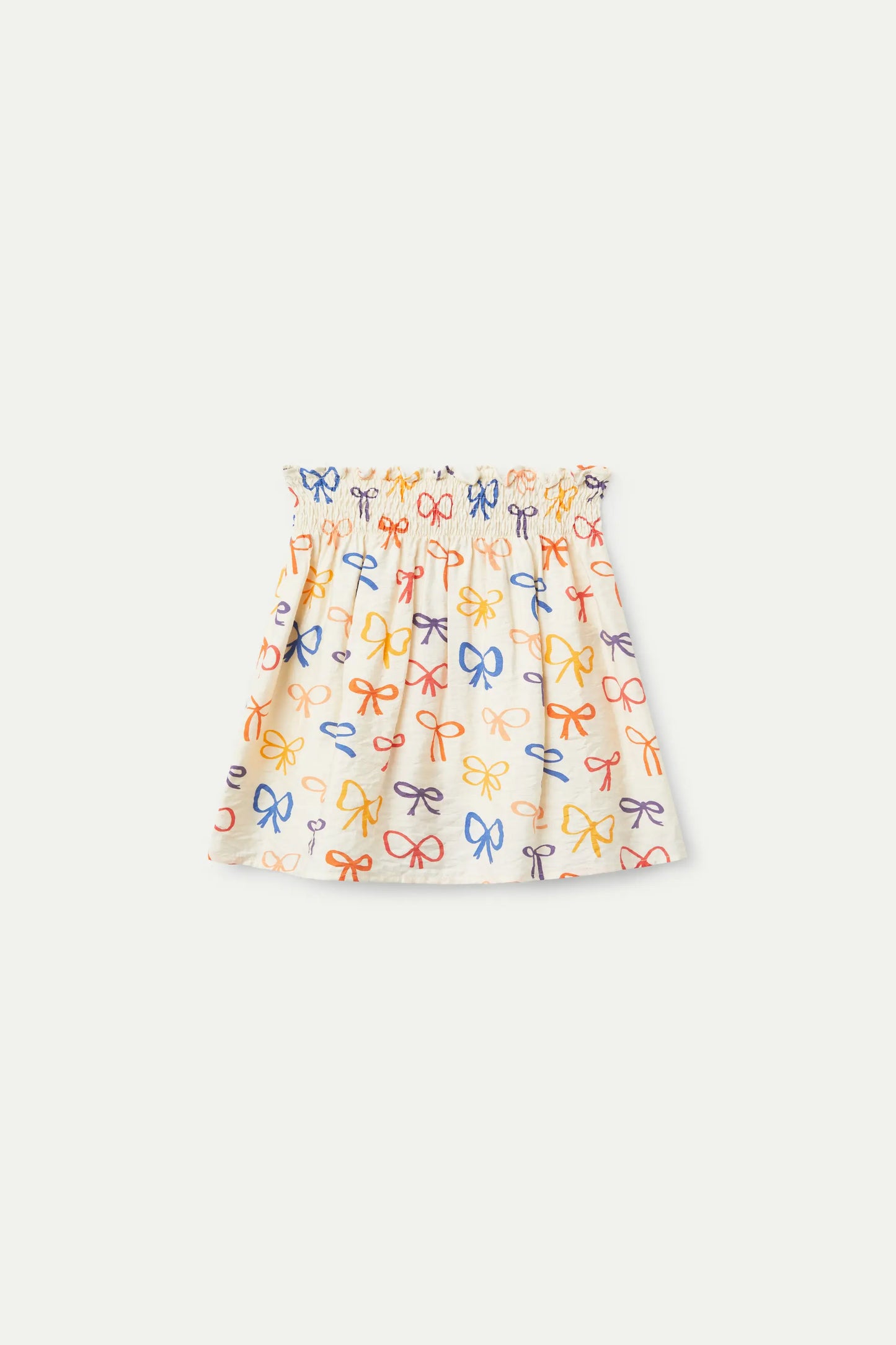 Short skirt for girls with bow print