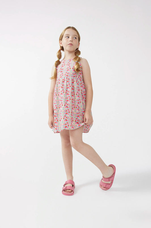 Vestido corto de niña estampado Sugar