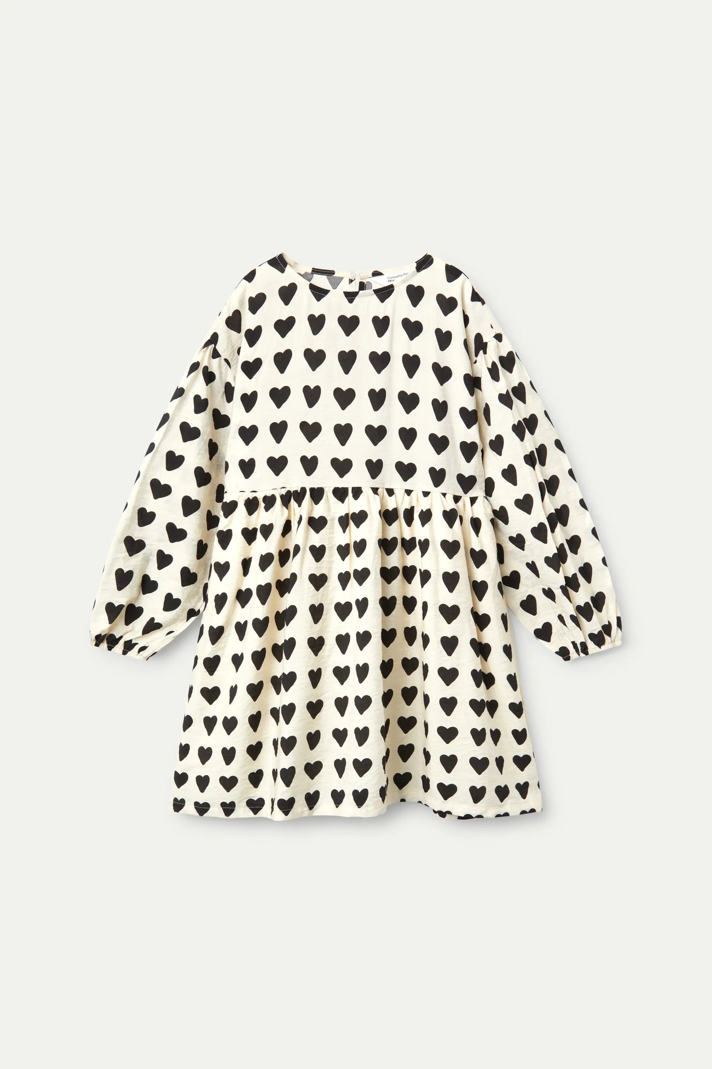 Girl's short dress with heart print