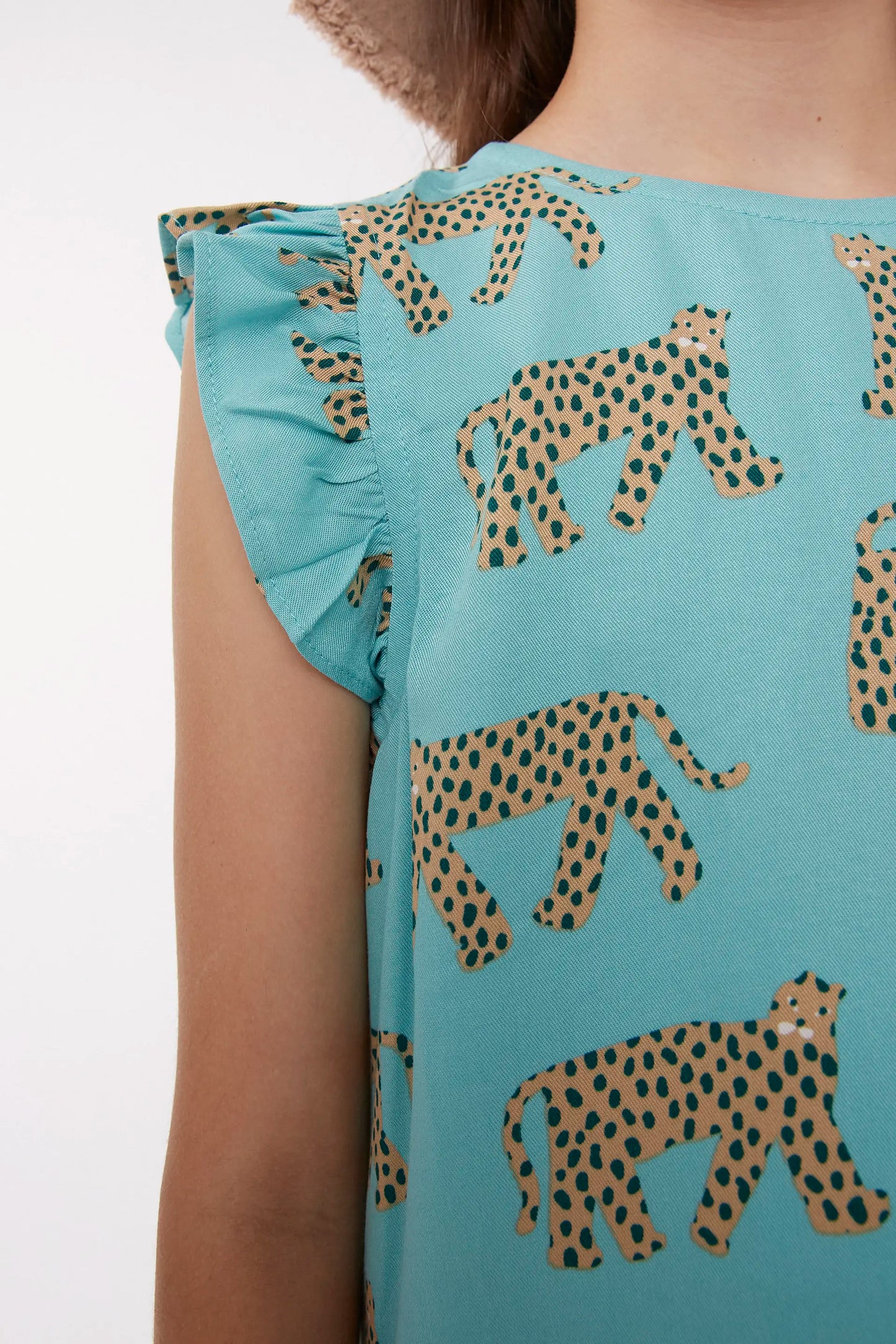 Jaguar print girl's top