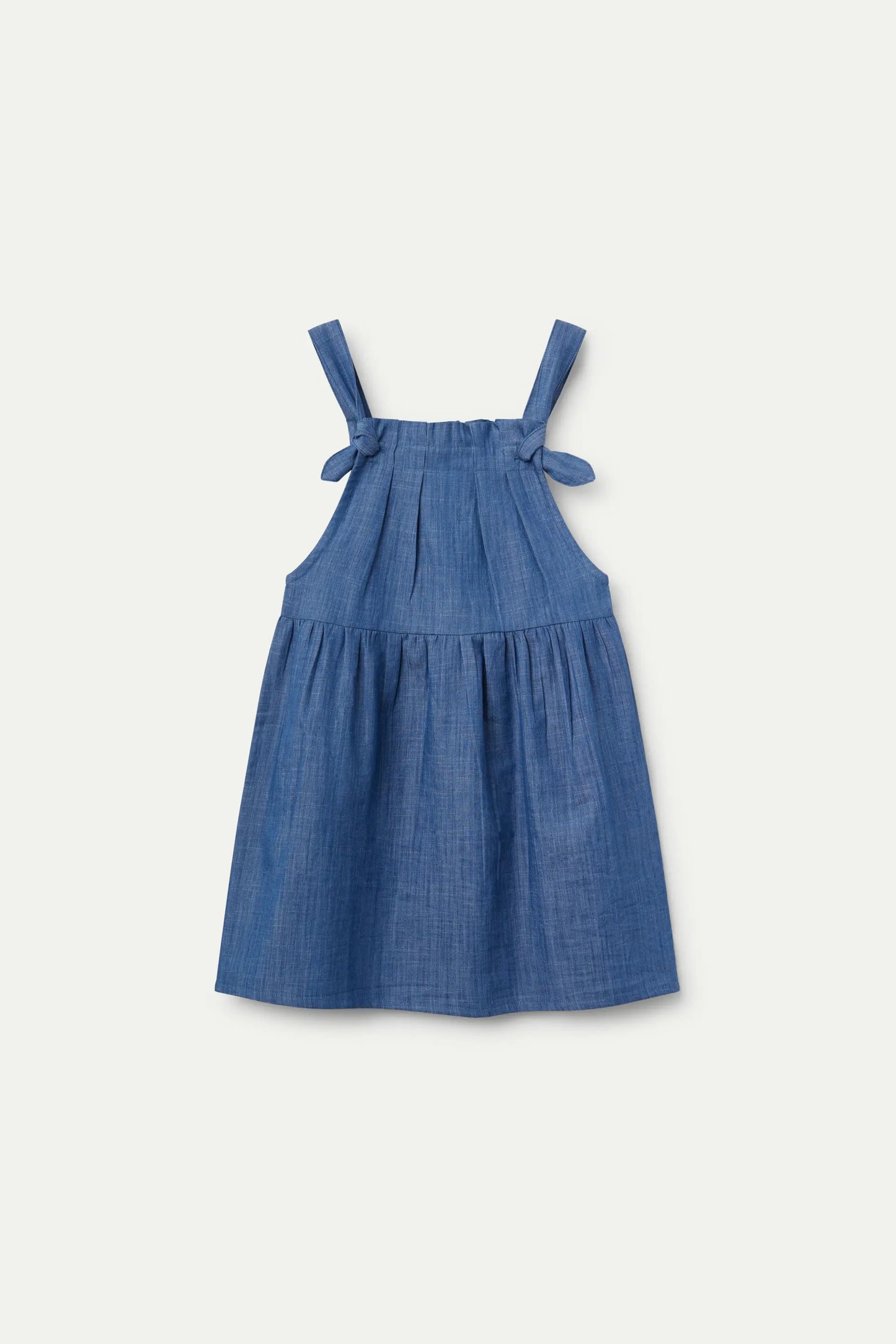 Vestido corto de niña tirantes vaquero