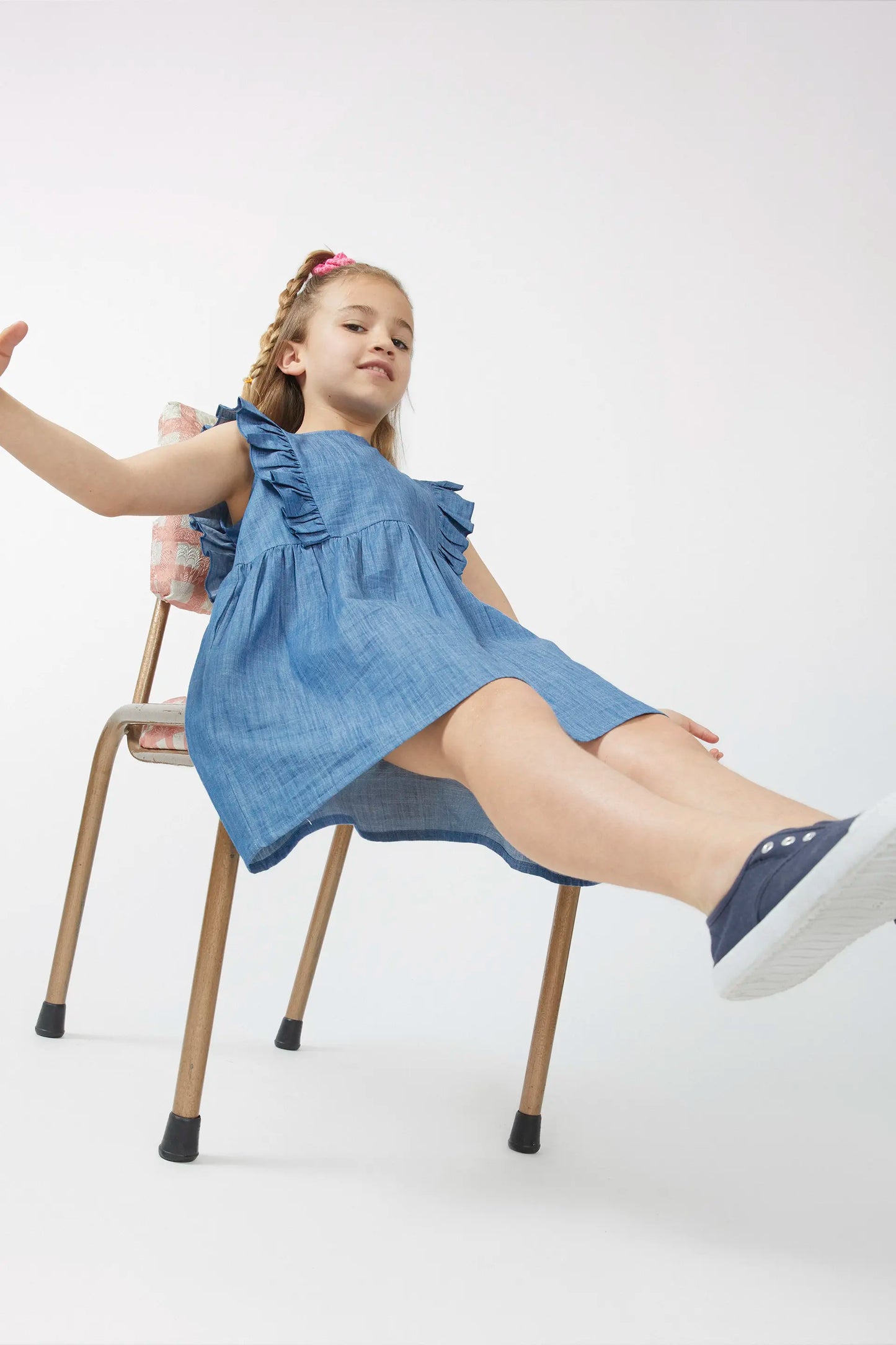 Vestido corto de niña vaquero