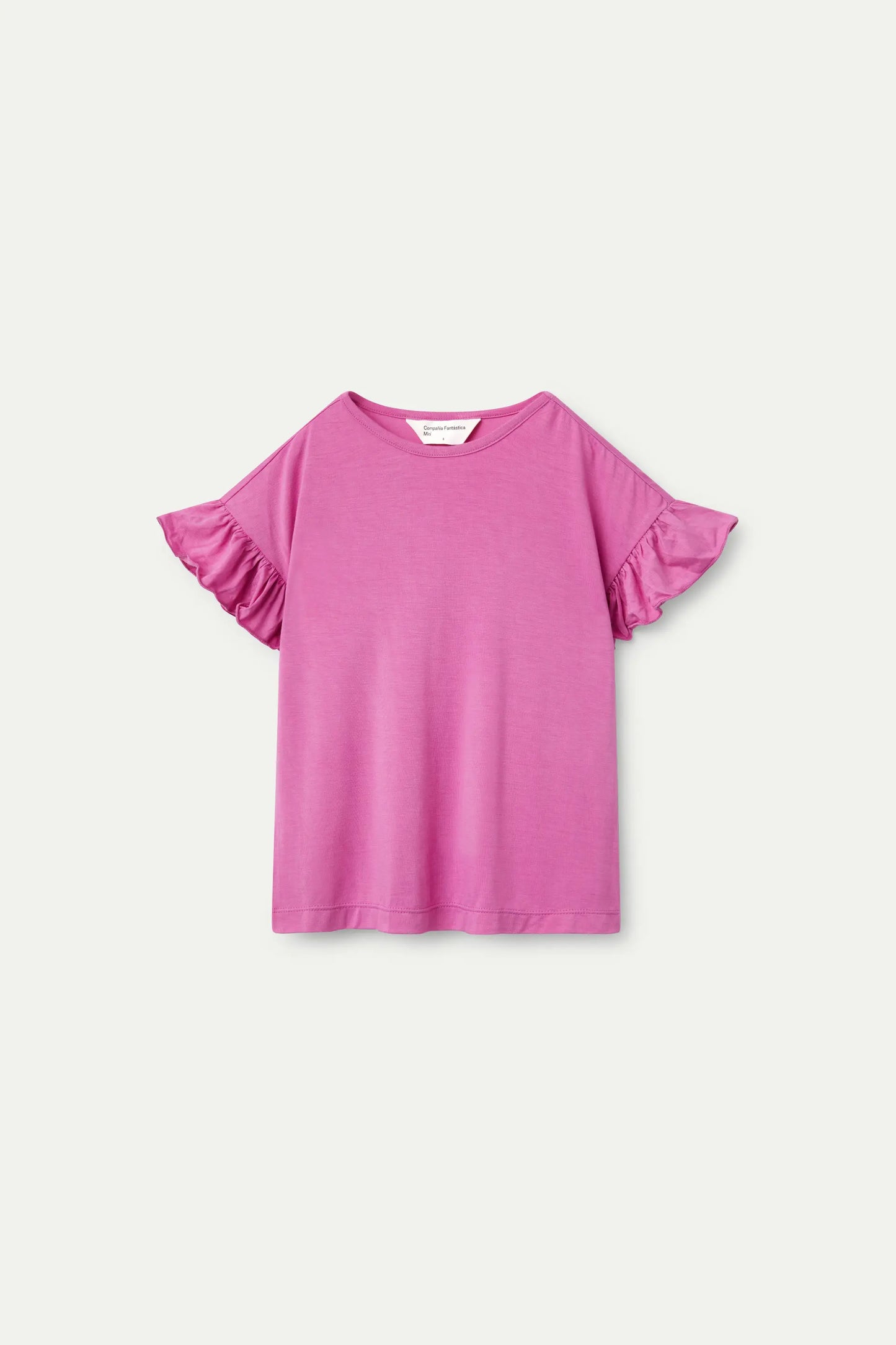 Pink ruffled girl's top