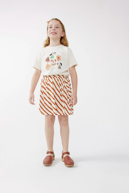 Bongo striped short skirt for girls