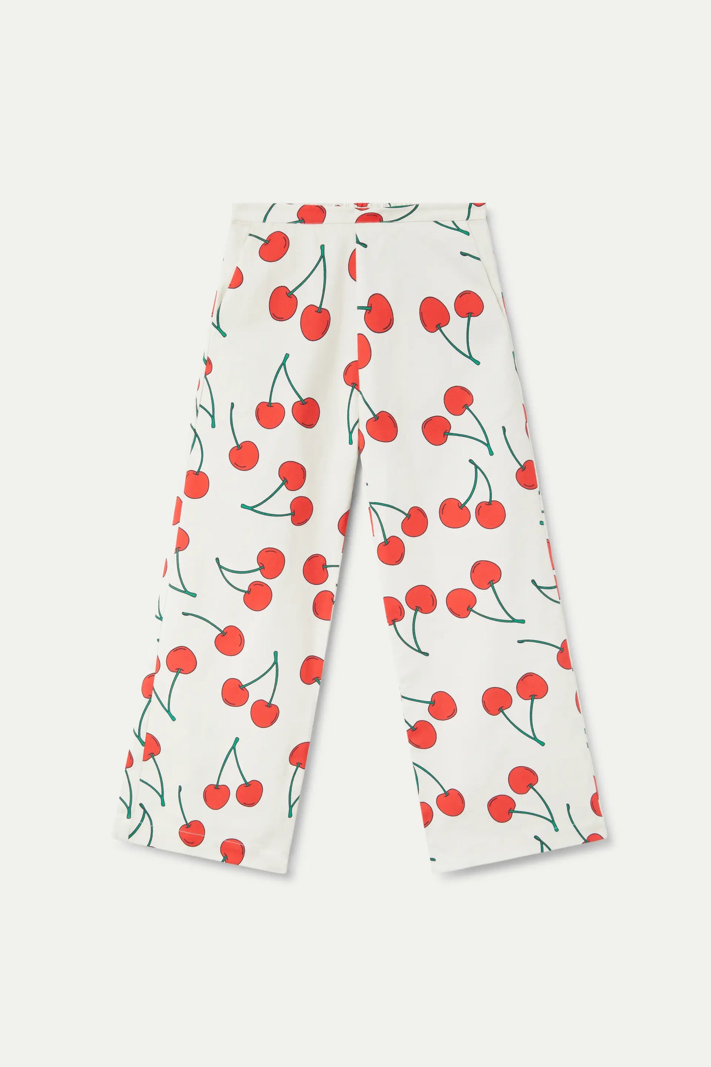 Pantalón largo de niña estampado cerezas