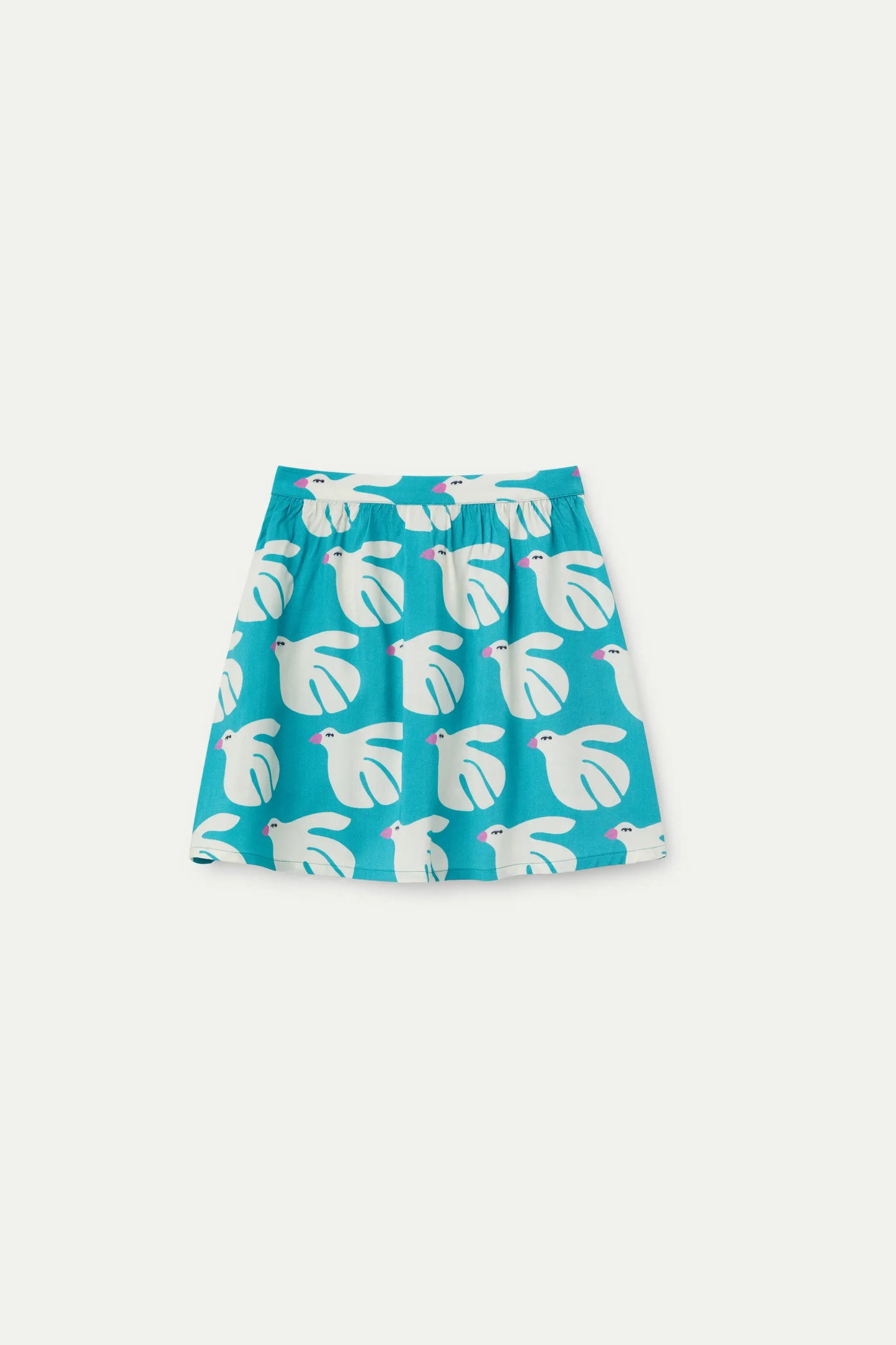 Girl's short skirt in LENZING™ ECOVERO™ rayon with Dove print