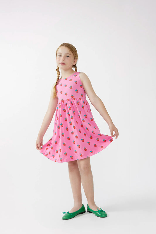 Vestido corto de niña sin mangas estampado Sugar