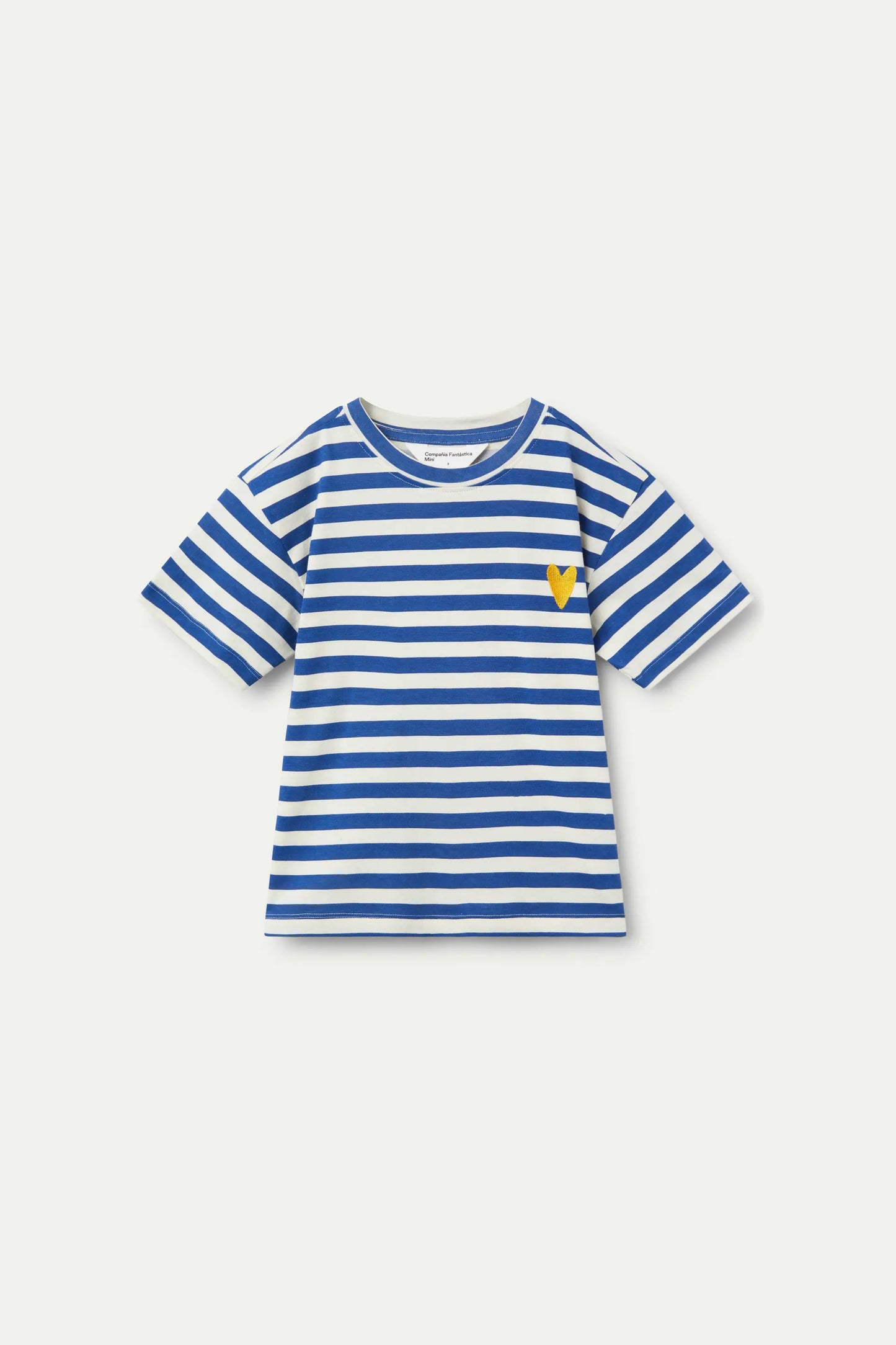 Unisex T-shirt with blue stripes