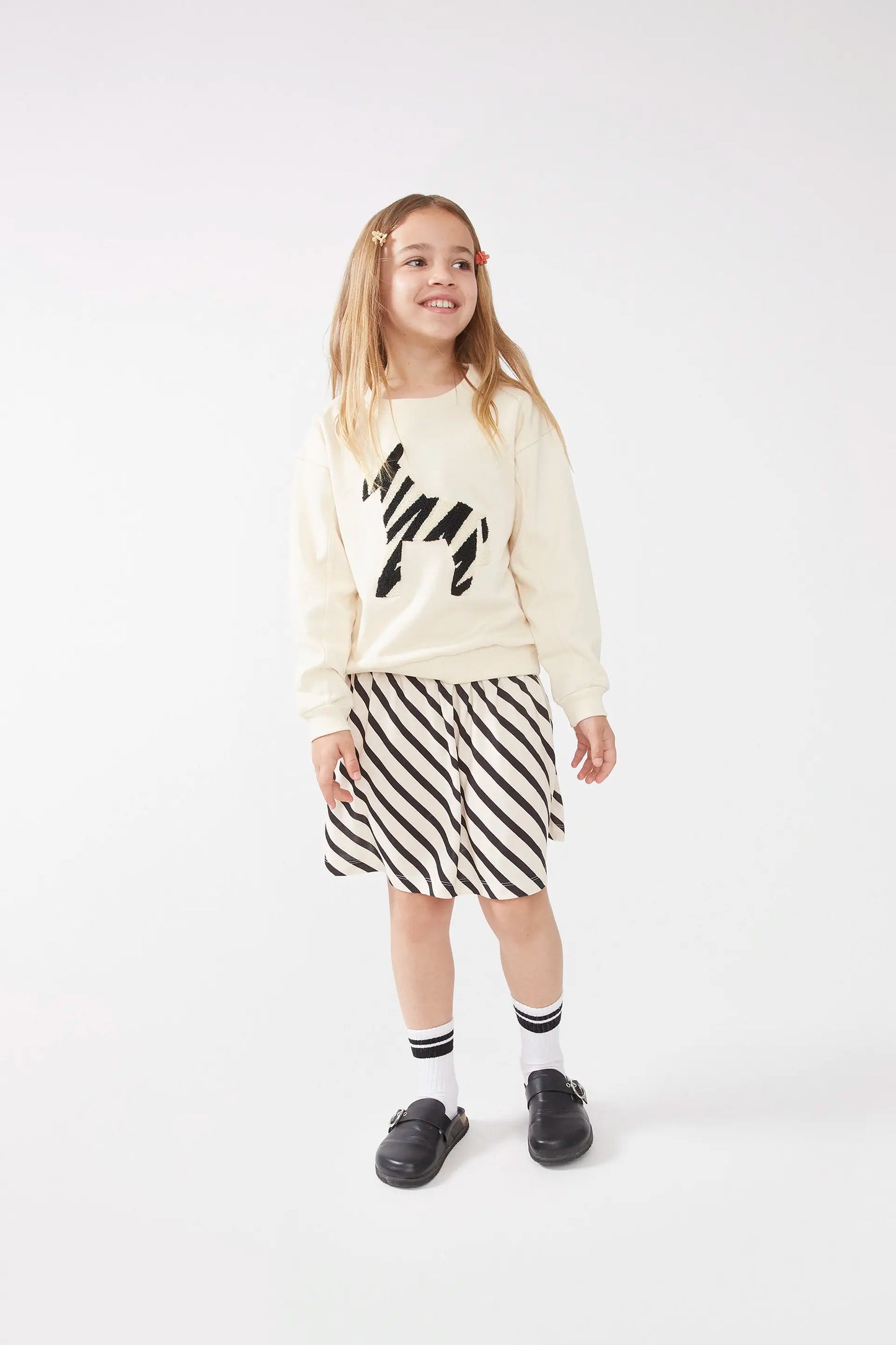 Felpa unisex con stampa zebra