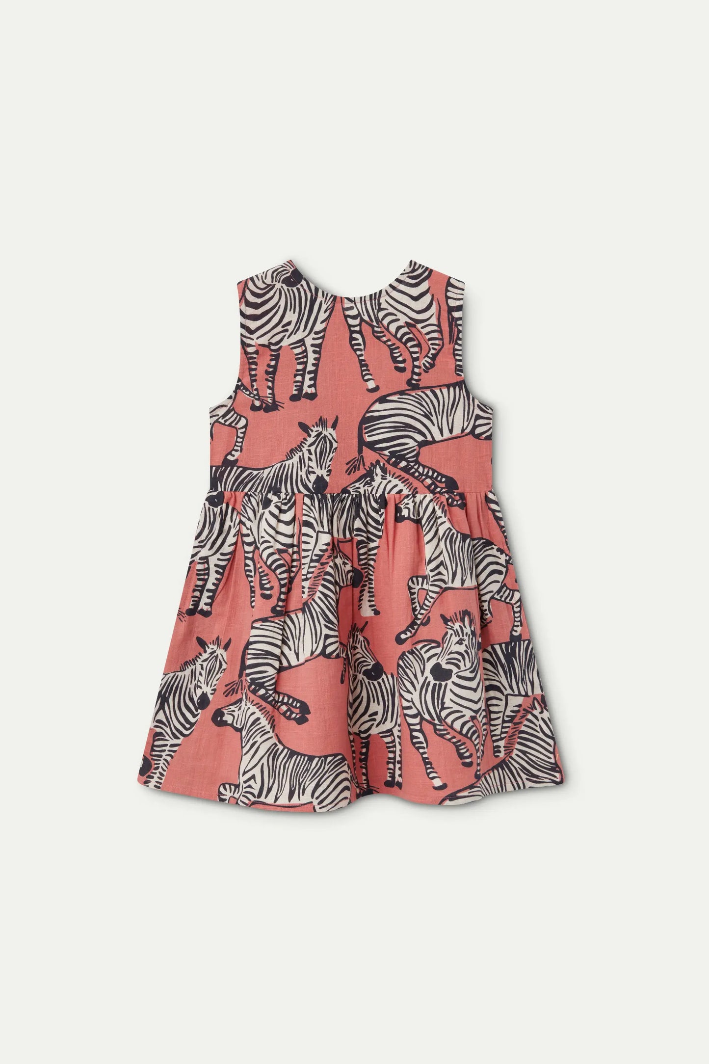 Vestido corto de niña estampado Safari