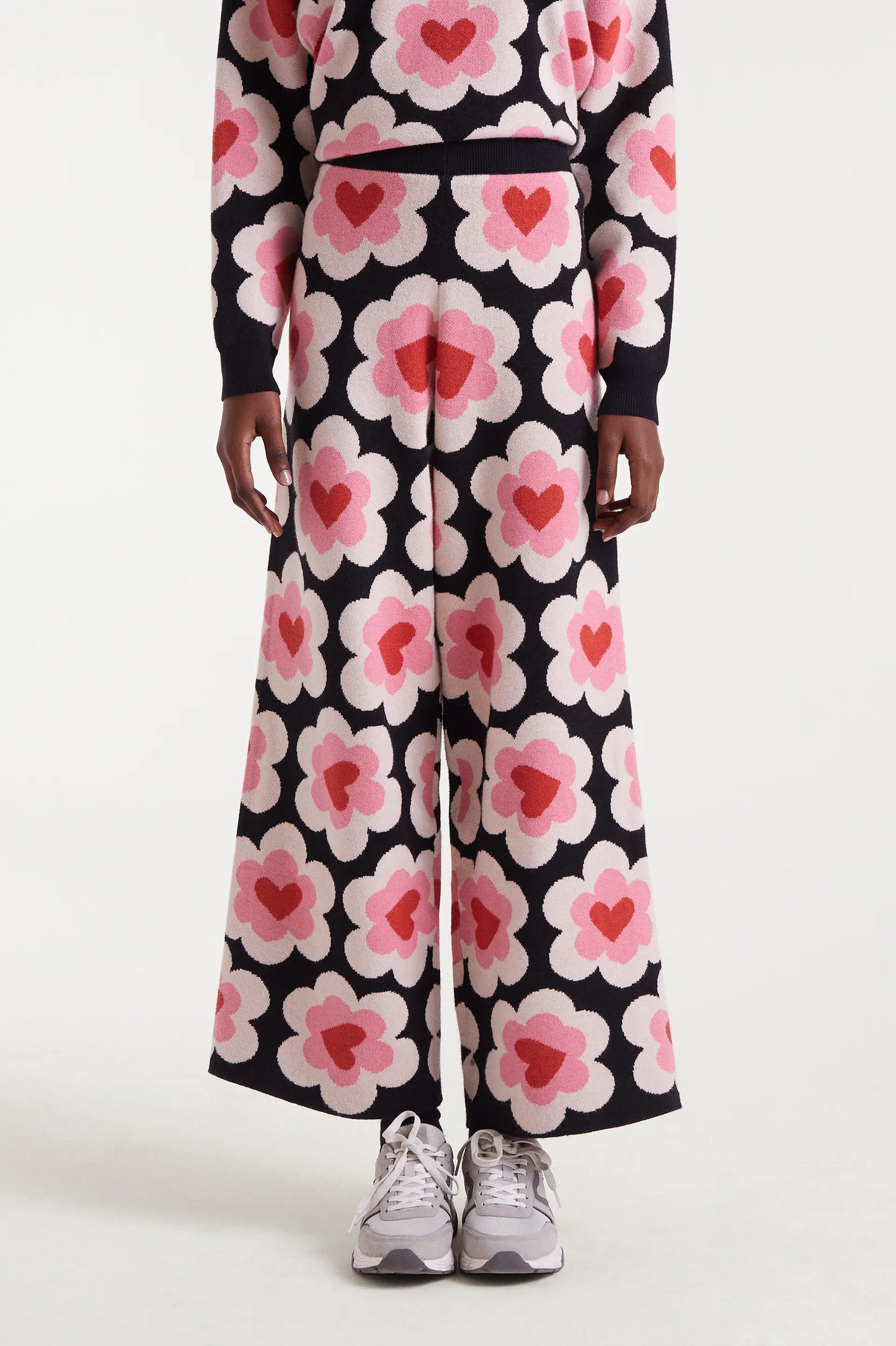 Pantaloni in maglia jacquard con stampa SweetHeart