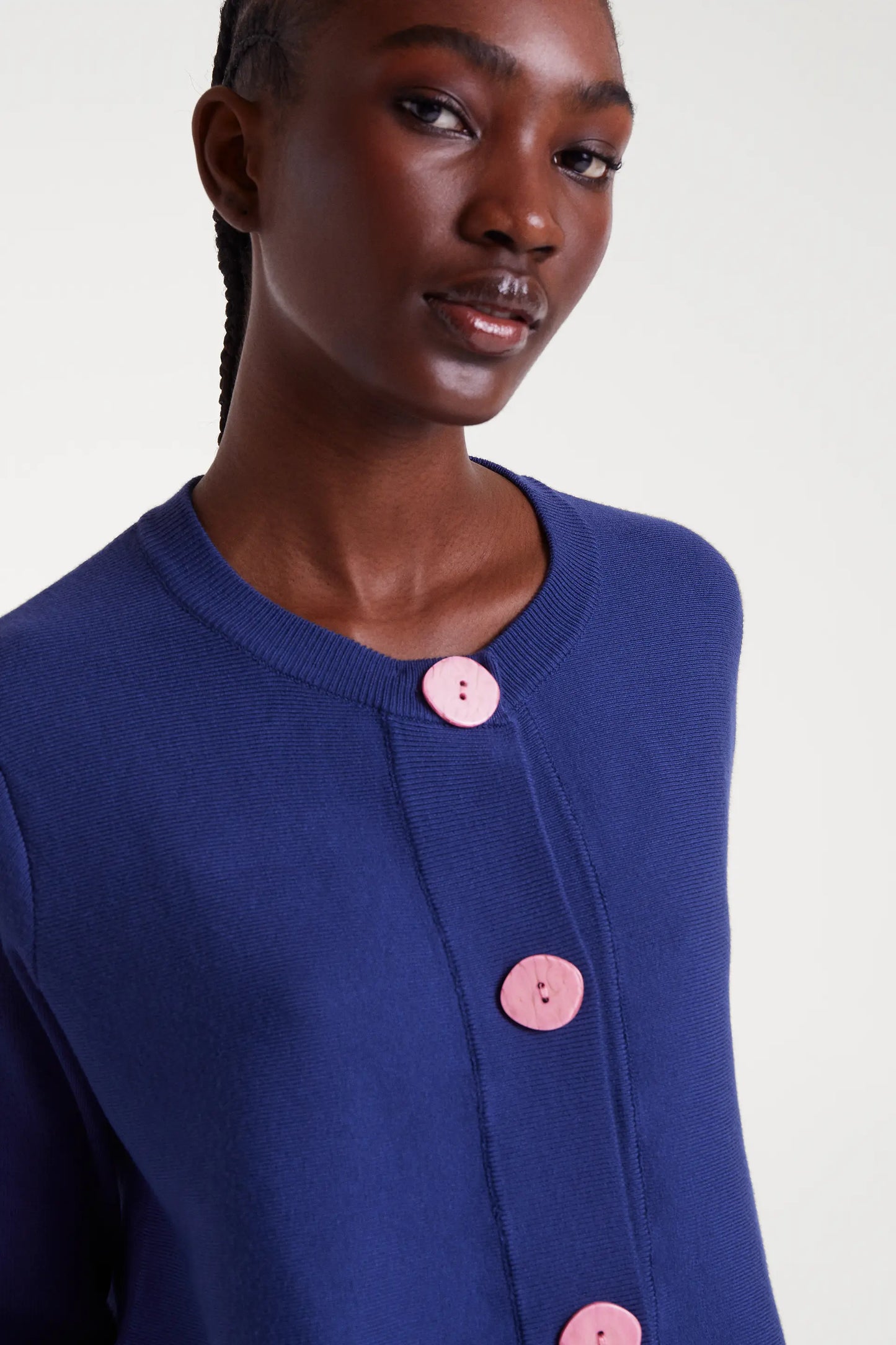 Cárdigan de punto envasé navy blue