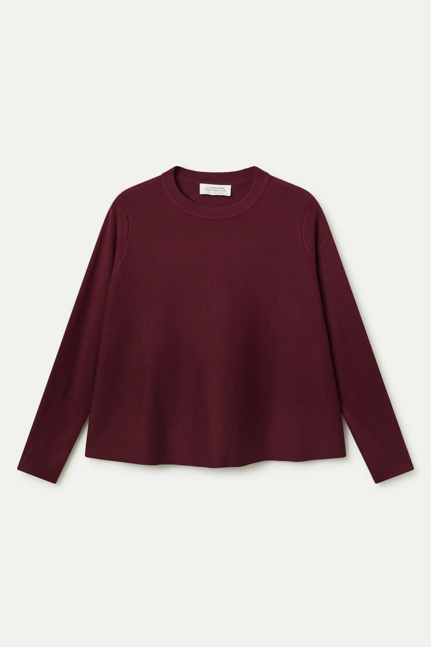 Jersey de punto envasé burdeos