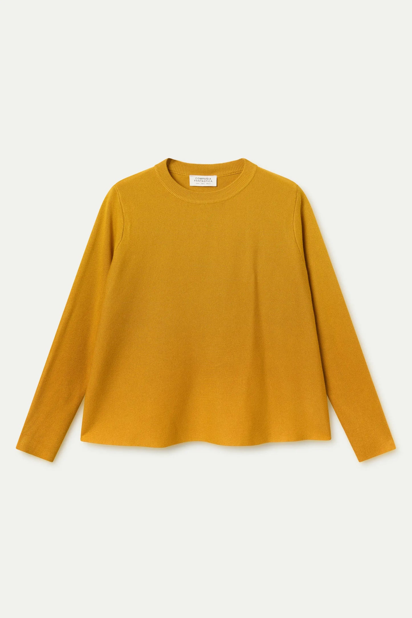 Maglione lavorato a maglia giallo confezionato