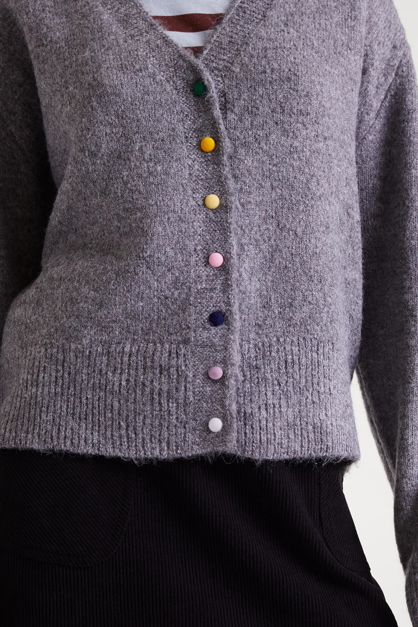 Cárdigan de punto gris