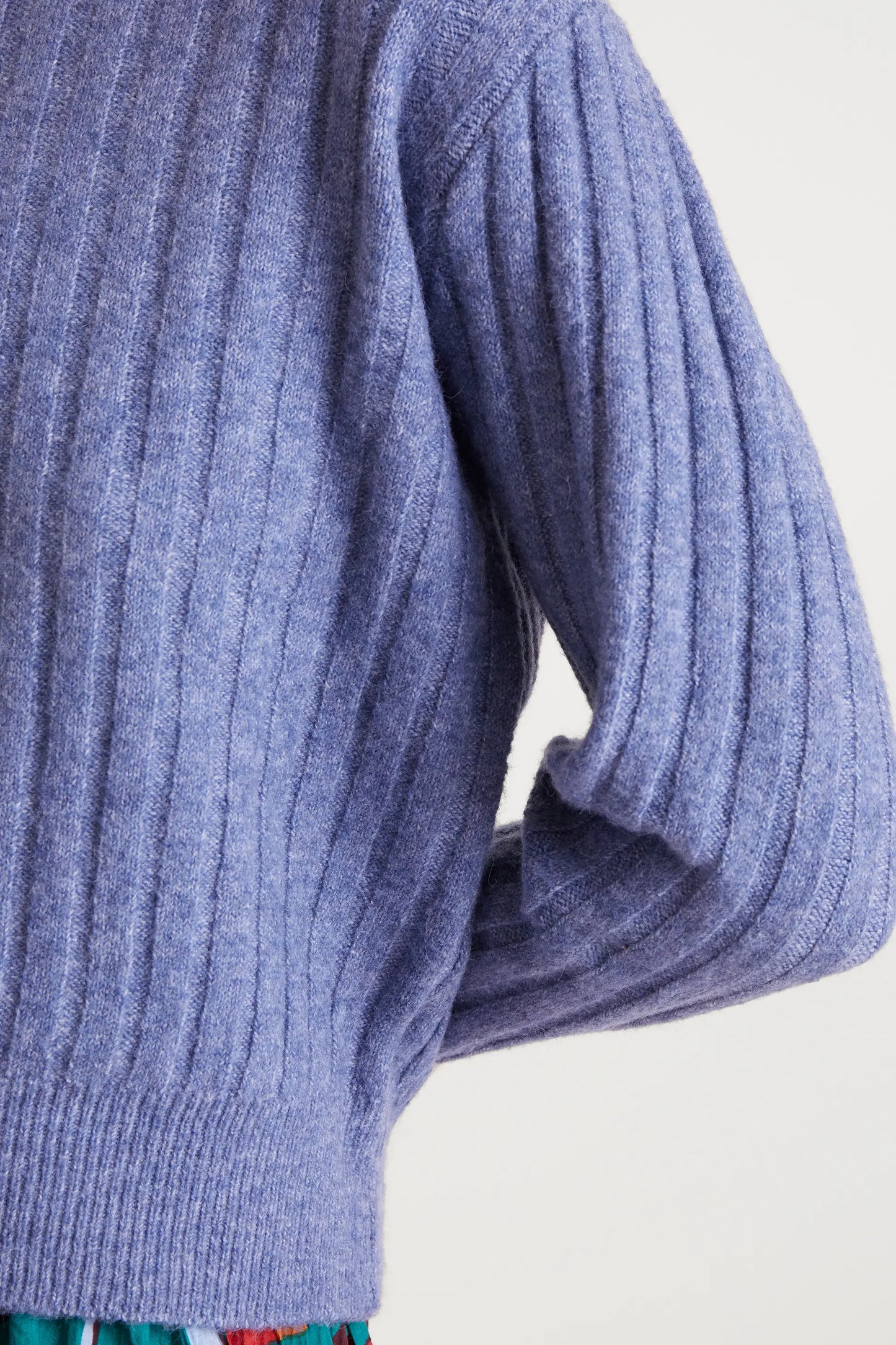 Blue striped knitted sweater