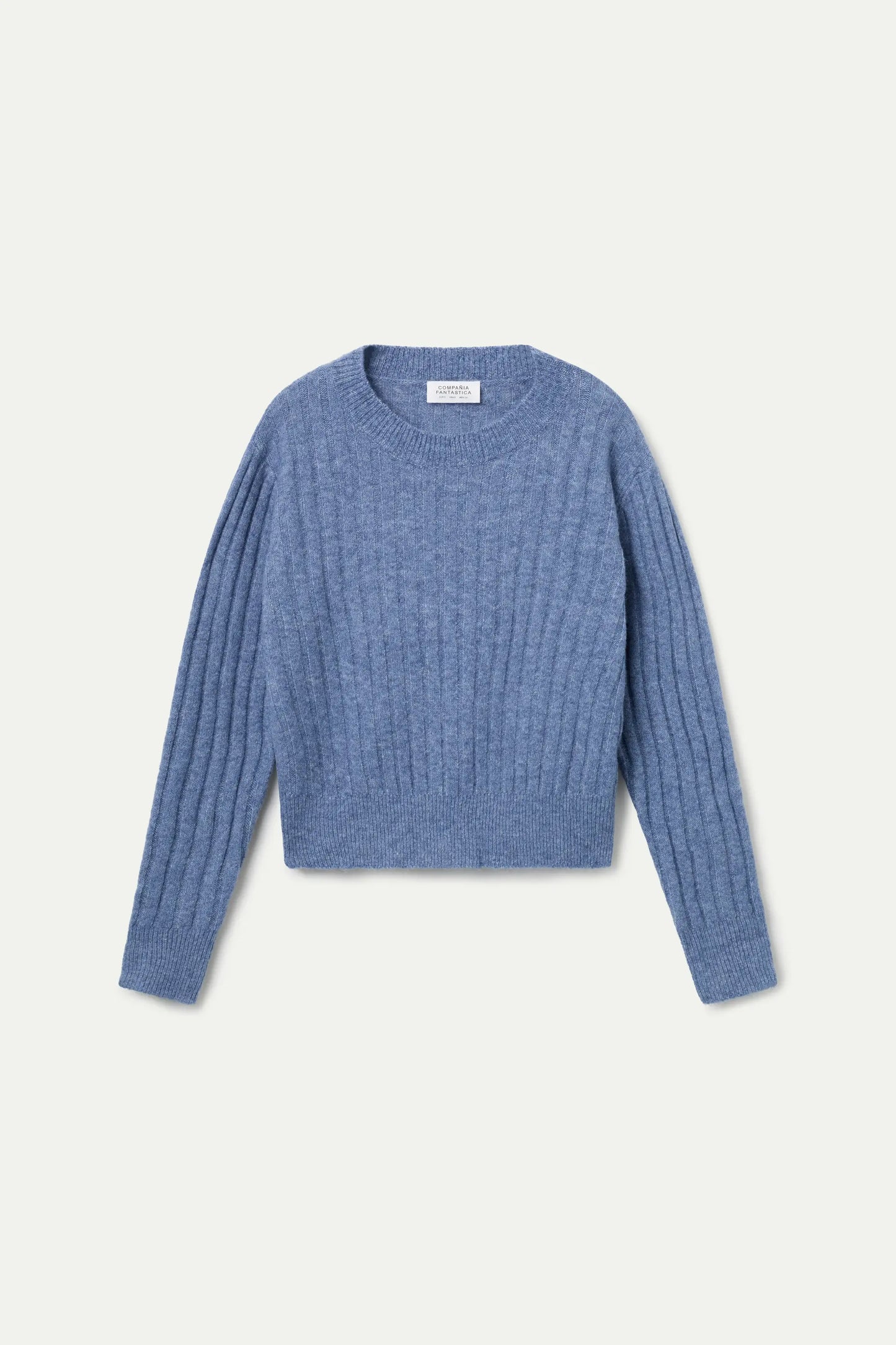 Blue striped knitted sweater