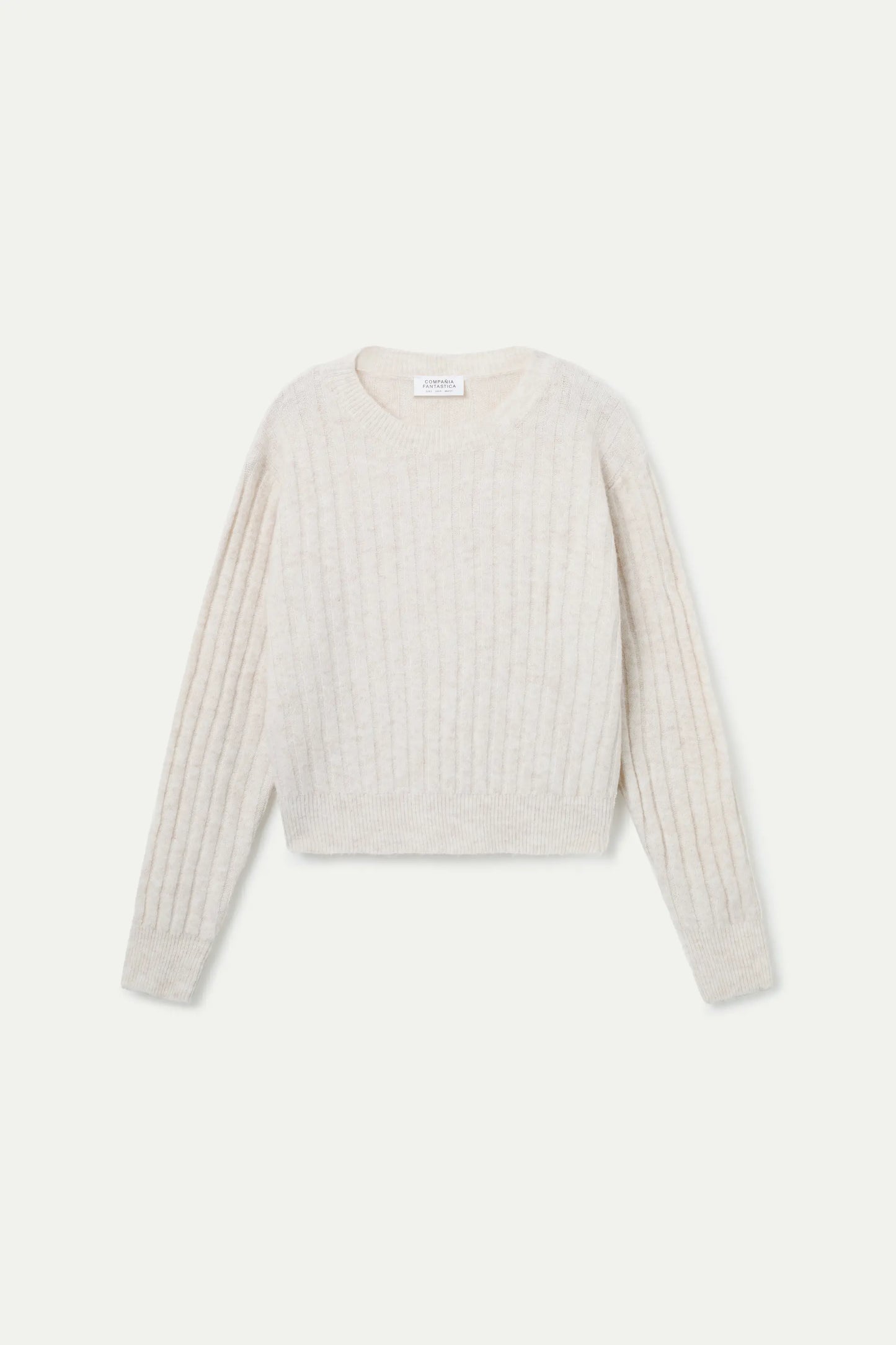 White striped knitted sweater